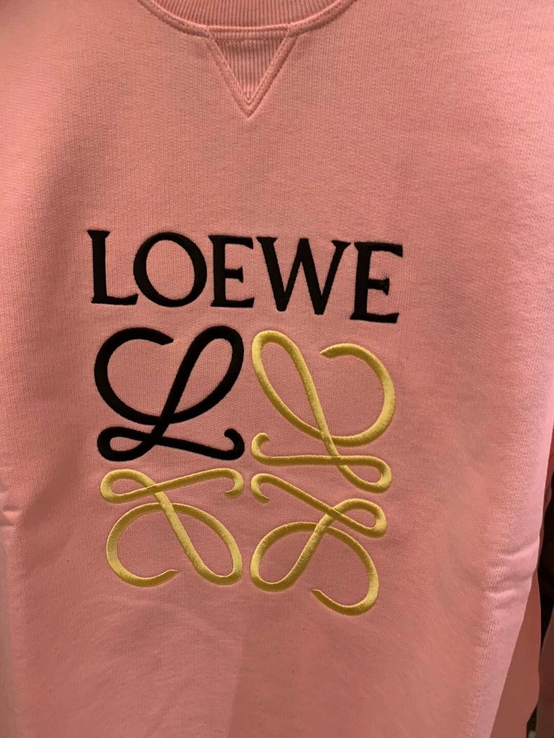 Loewe LOEWE Pink embroidered letter logo hoodie Size XS / US 0-2 / IT 36-38 - 3 Thumbnail