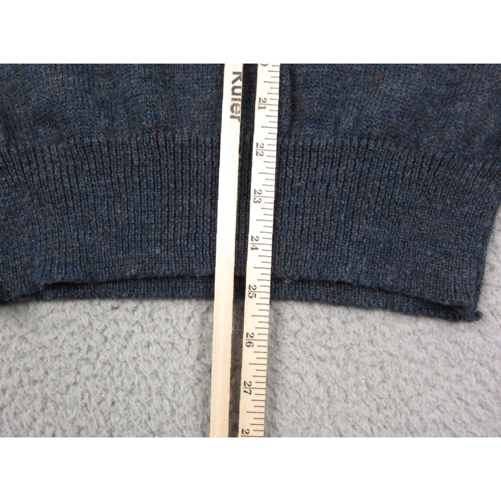 Hunter VINTAGE Hunters Ridge Sweater Womens M Gray Blue Wool Knit Stripe 70s 80s Size M / US 6-8 / IT 42-44 - 7 Thumbnail