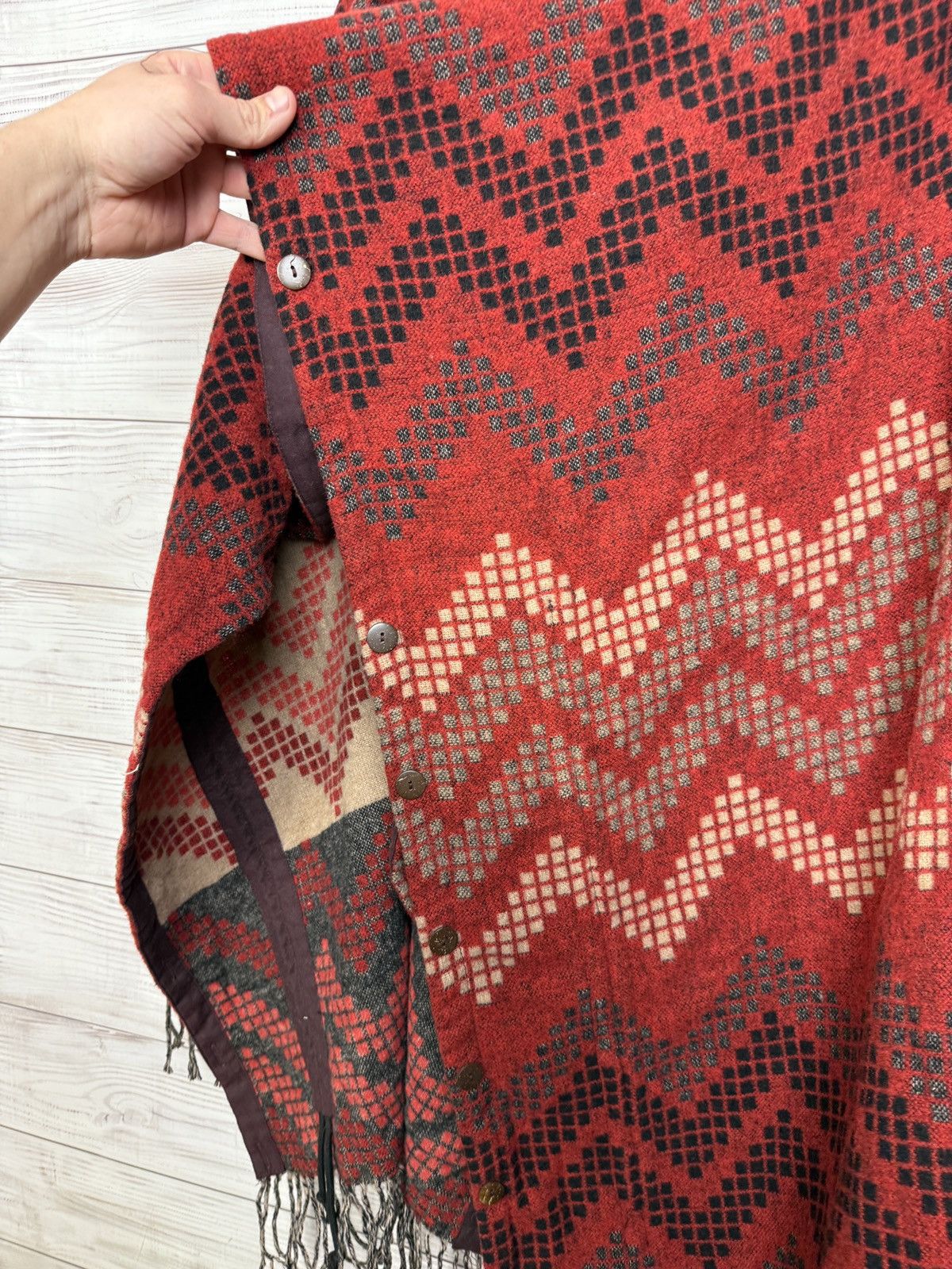 RRL Ralph Lauren RRL Ralph Lauren Wool Poncho Western Pattern Size ONE SIZE - 6 Thumbnail