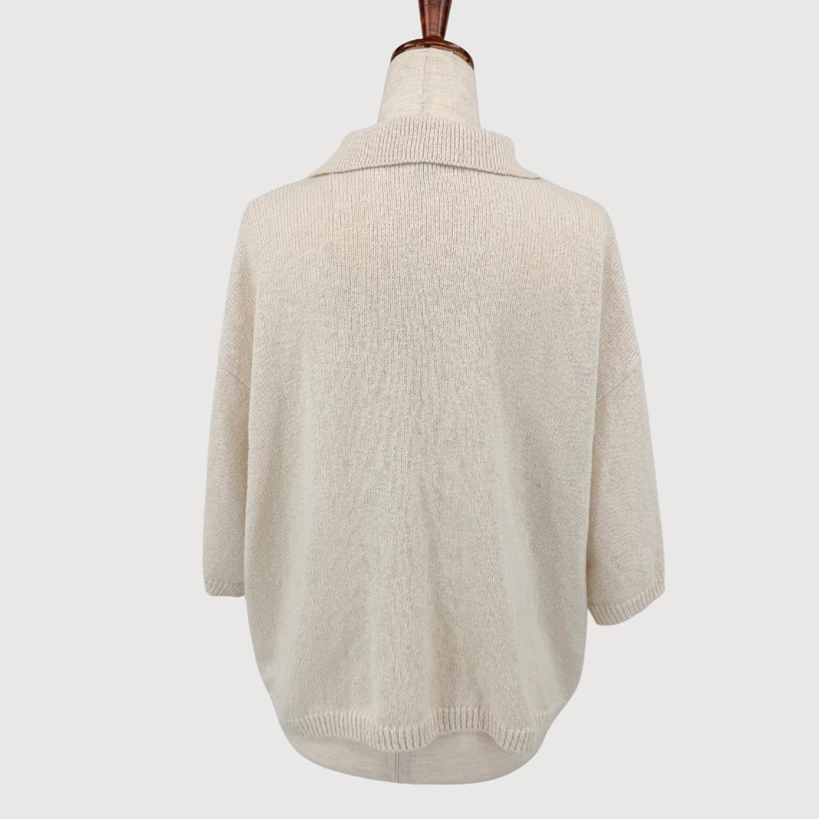 Rails Rails Cardigan Holland Knit Short Sleeve Cream L Size L / US 10 / IT 46 - 4 Thumbnail