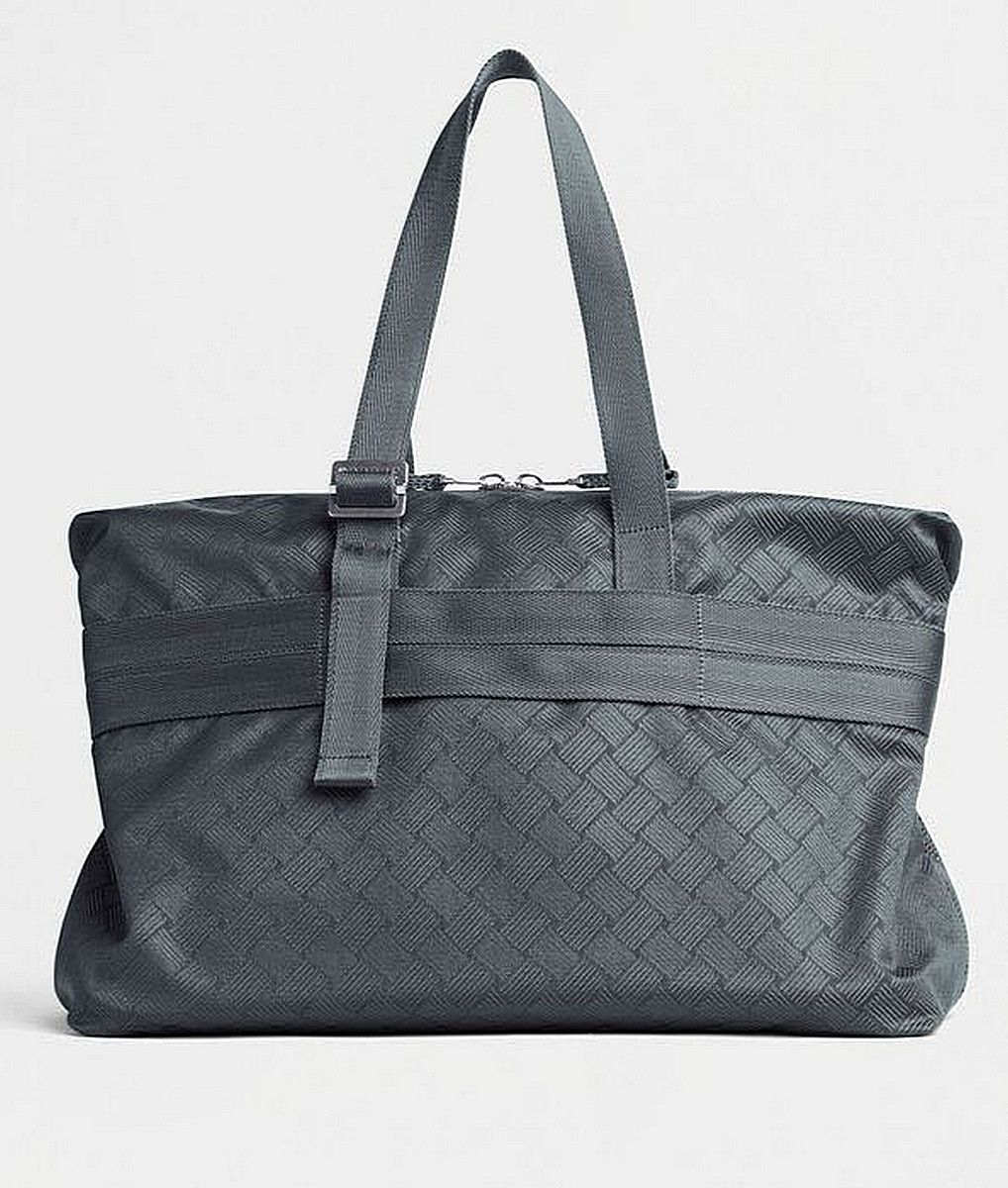 Bottega Veneta BOTTEGA VENETA Alto gray intreciato pattern duffle bag Size ONE SIZE - 2 Thumbnail