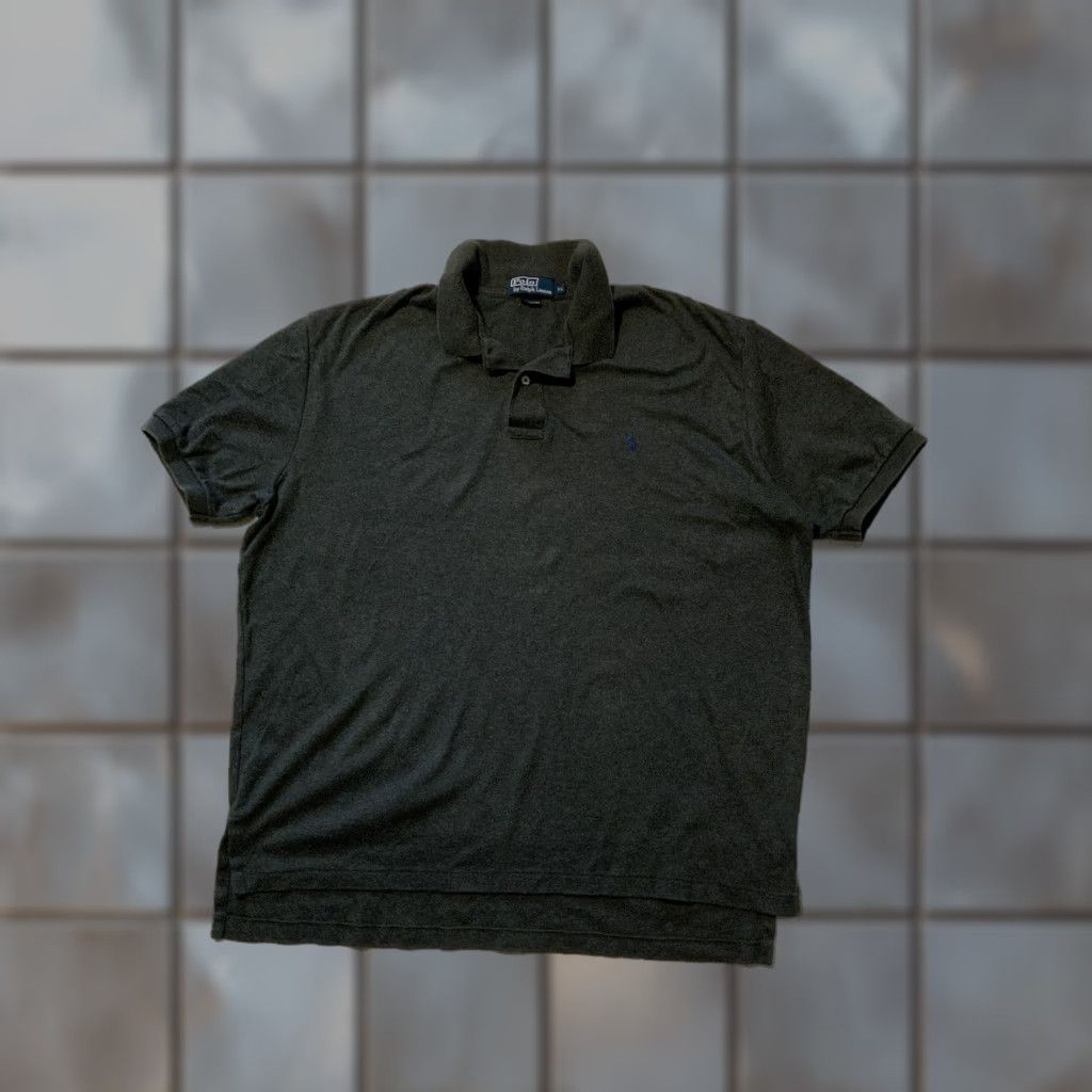 Polo Ralph Lauren VINTAGE Polo Ralph Lauren Polo Shirt XL Mens Charcoal Grey Blue Pony Player Logo S/S Polo Shirt XL Size US XL / EU 56 / 4 - 1 Thumbnail