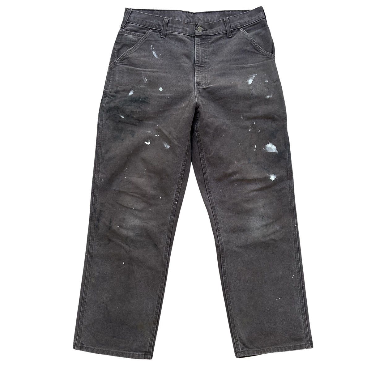 Carhartt Vintage Carhartt Brown Dungaree Pant Faded Size 34 Size US 34 / EU 50 - 1 Thumbnail