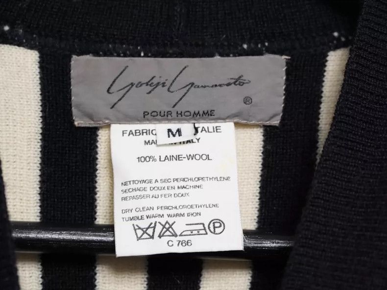 Yohji Yamamoto Yohji Yamamoto 1990SS Double Neck Striped Sweater 2505-Next Size US M / EU 48-50 / 2 - 7 Thumbnail