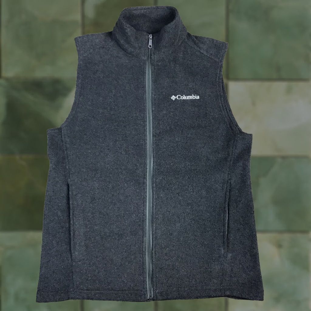 Logo 7 Columbia Fleece Full Zip Jacket Vest Gray Small Embroidered Logo Mens Size US S / EU 44-46 / 1 - 1 Thumbnail