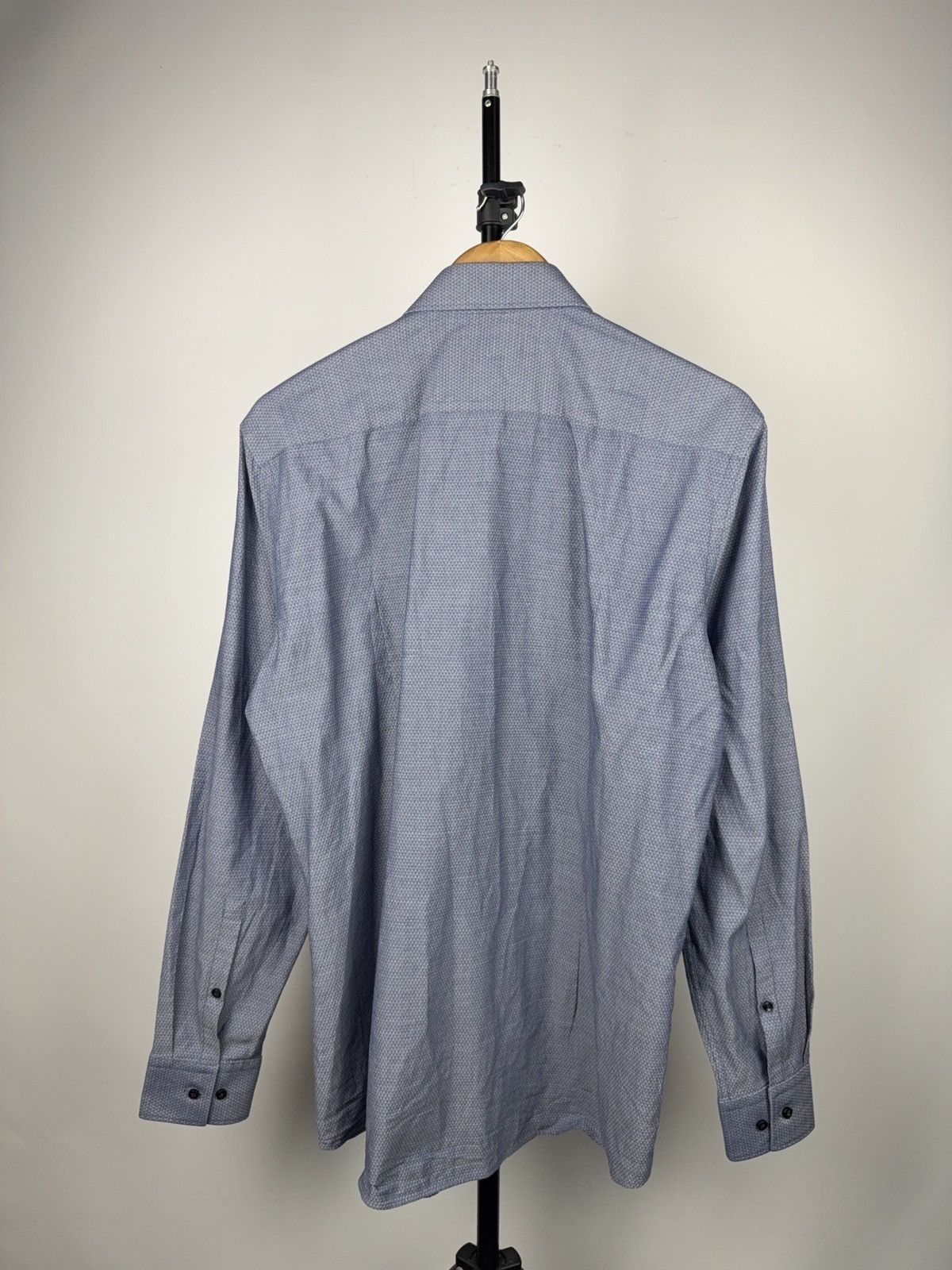Hugo Boss Luxury 00s Hugo Boss Red Tag Slim Fit Blue Dress Shirt Size US L / EU 52-54 / 3 - 11 Thumbnail