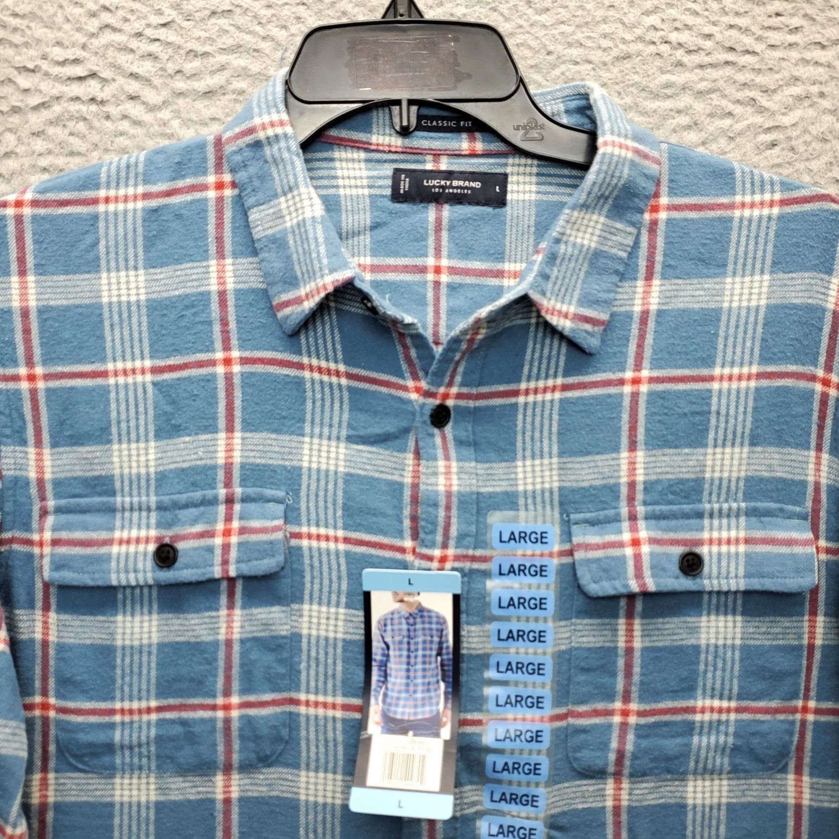 Lucky Brand Lucky Brand Flannel Shirt Mens L Multi Plaid Classic Fit Collared Button-Up Size US L / EU 52-54 / 3 - 5 Thumbnail