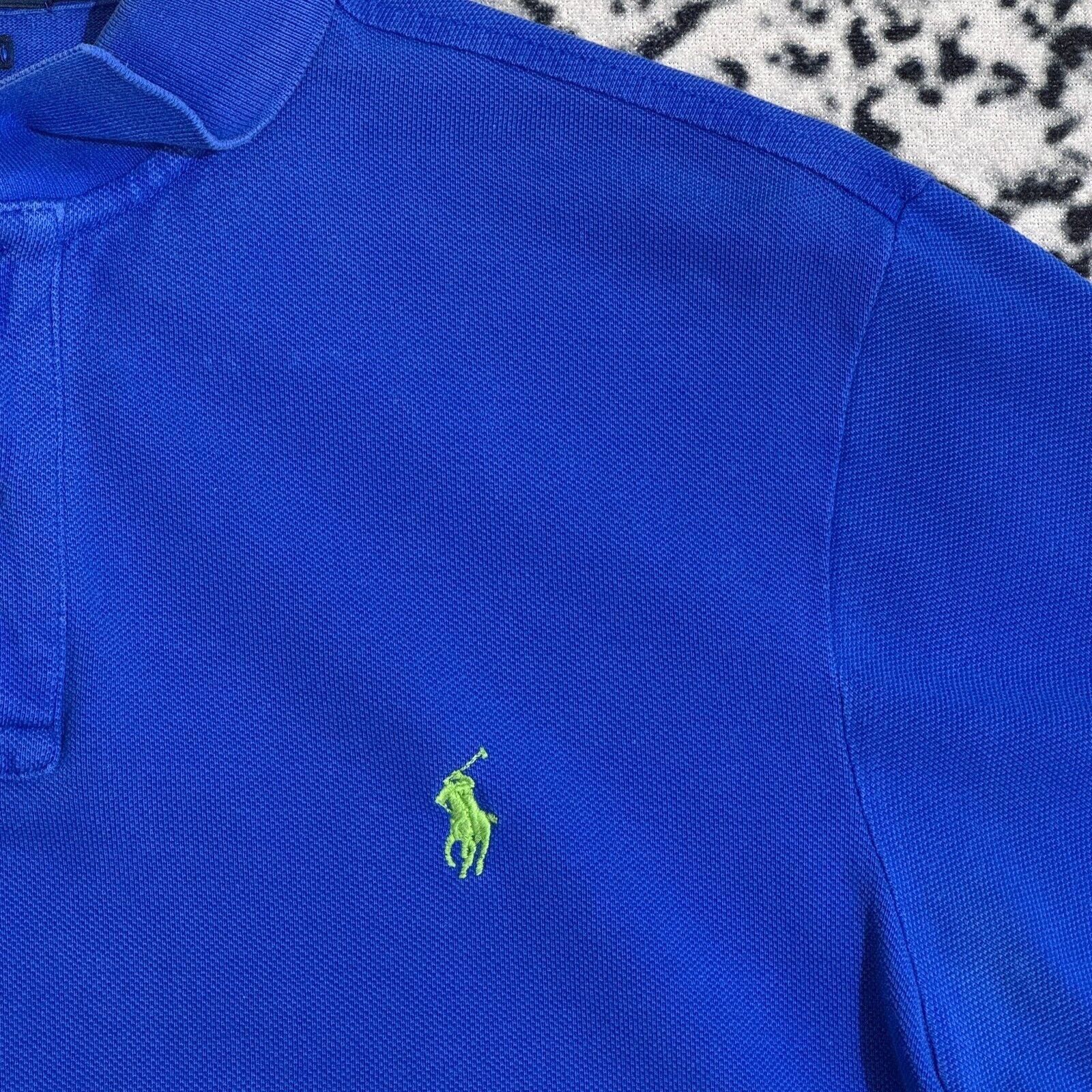 Ralph Lauren × Vintage Vintage Ralph Lauren Blue Cotton Polo Shirt Size M 90s Y2K Size US M / EU 48-50 / 2 - 5 Thumbnail