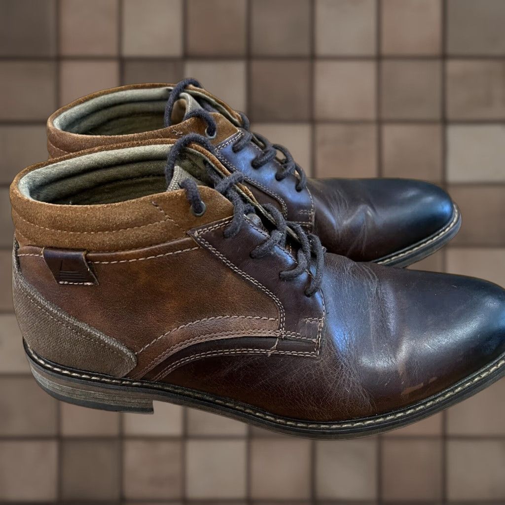 Aldo VINTAGE ALDO Men Brown Leather Suede Canvas Chukka Boots Size 9 Casual Formal Mens Size US 9 / EU 42 - 1 Thumbnail
