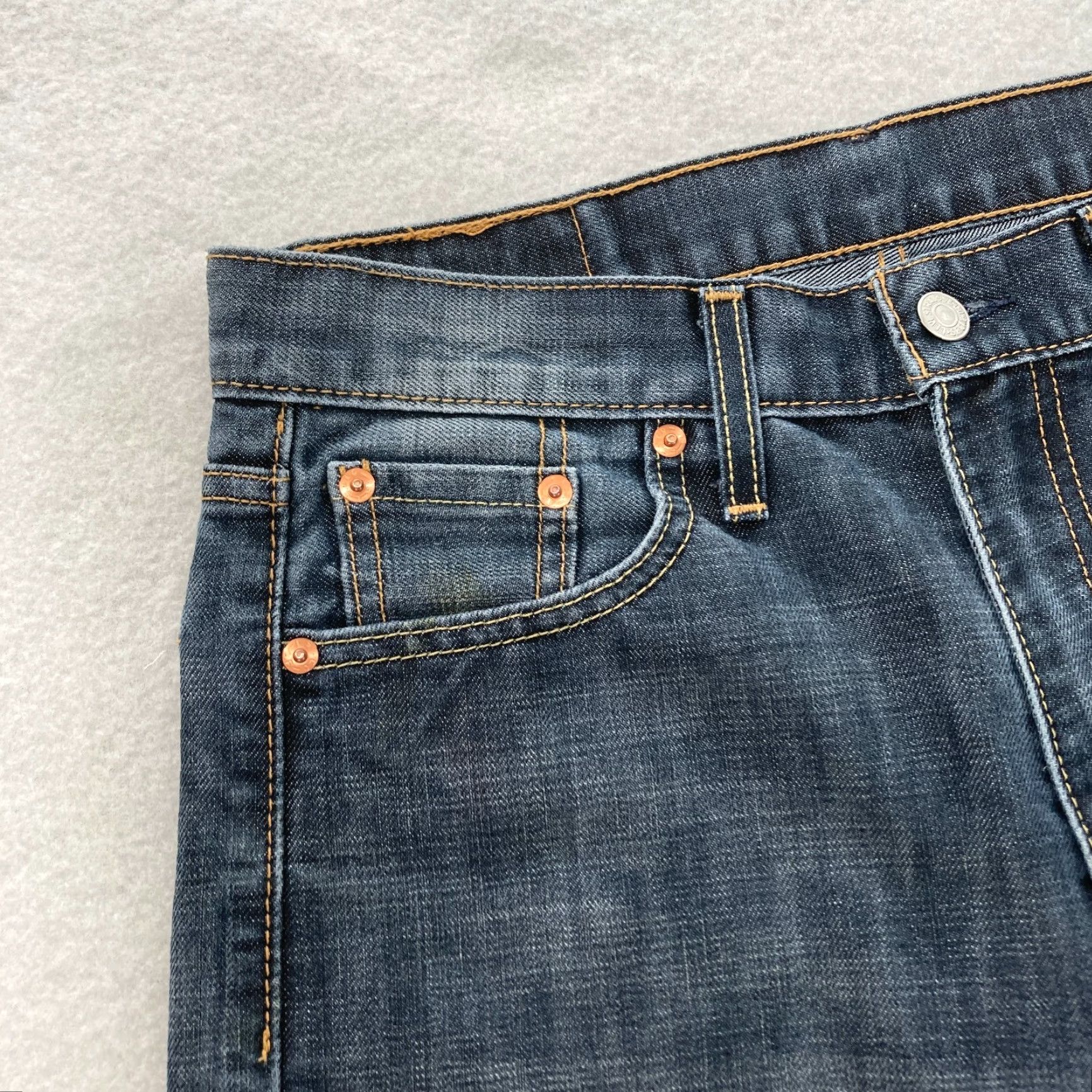 Levi's Levi's 513 Jeans Mens 30x32 Slim Fit Straight Leg Blue Denim Mid Rise Stretch Size US 30 / EU 46 - 3 Thumbnail