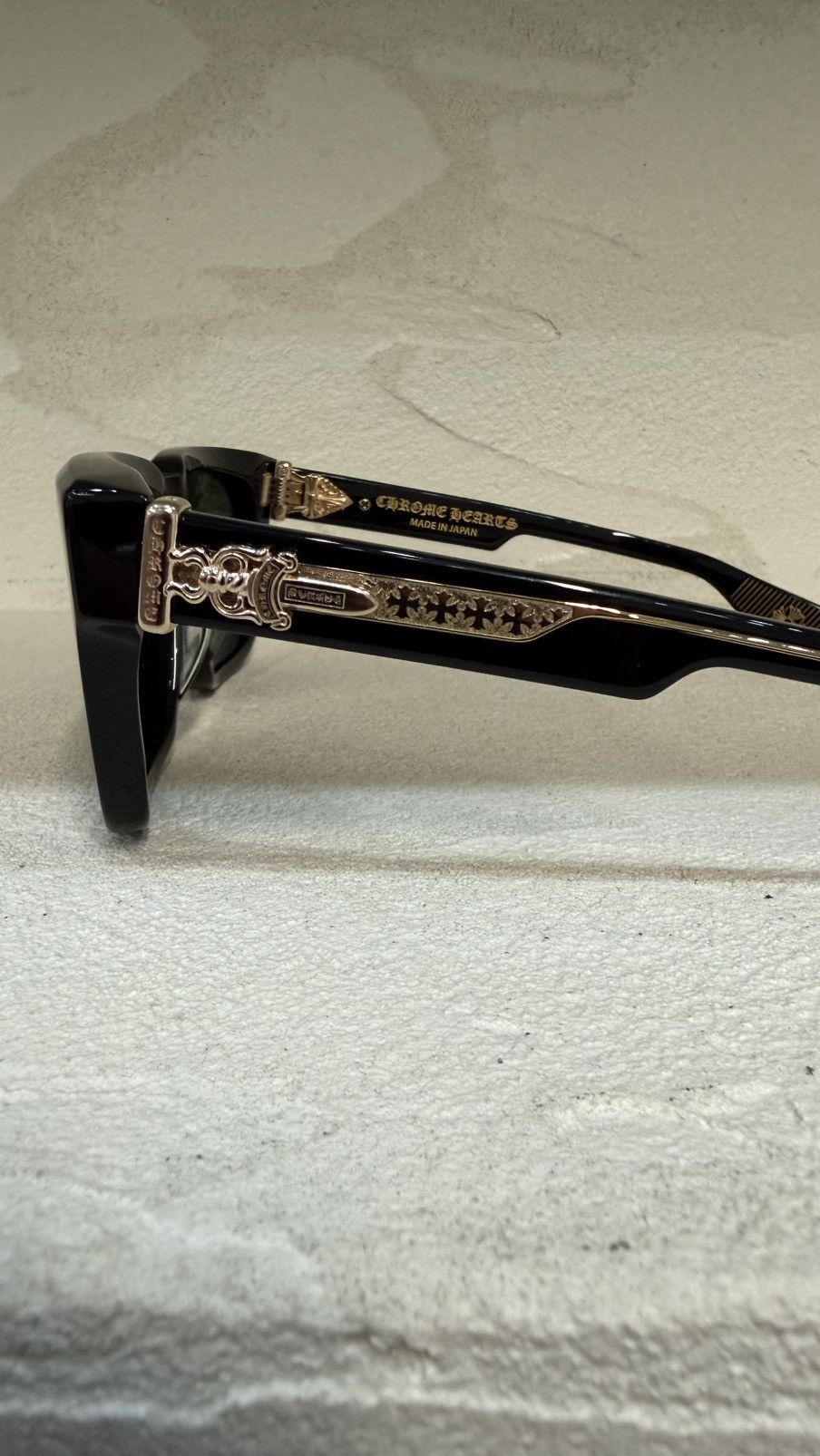 CHROME HEARTS BOX OFFICER SUNGLASSES 'BLACK'