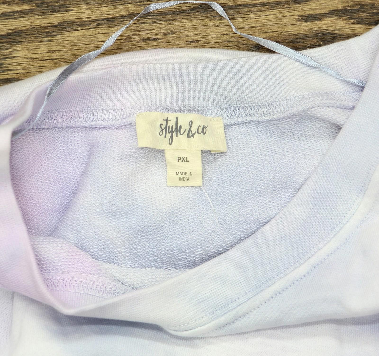 Style & Co Nwt Style & Co Terry Sweatshirt Cool Dye Purple / Multi Pxl Size XL / US 12-14 / IT 48-50 - 3 Thumbnail