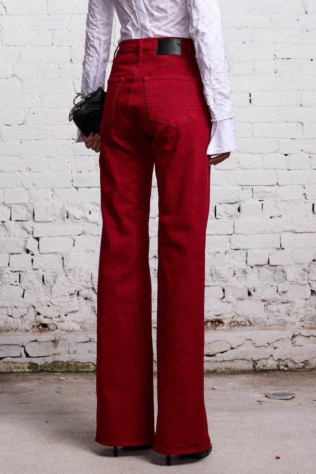 R13 Jane Jean Vivid Red Stretch 27 Size 27" / US 4 / IT 40 - 5 Thumbnail