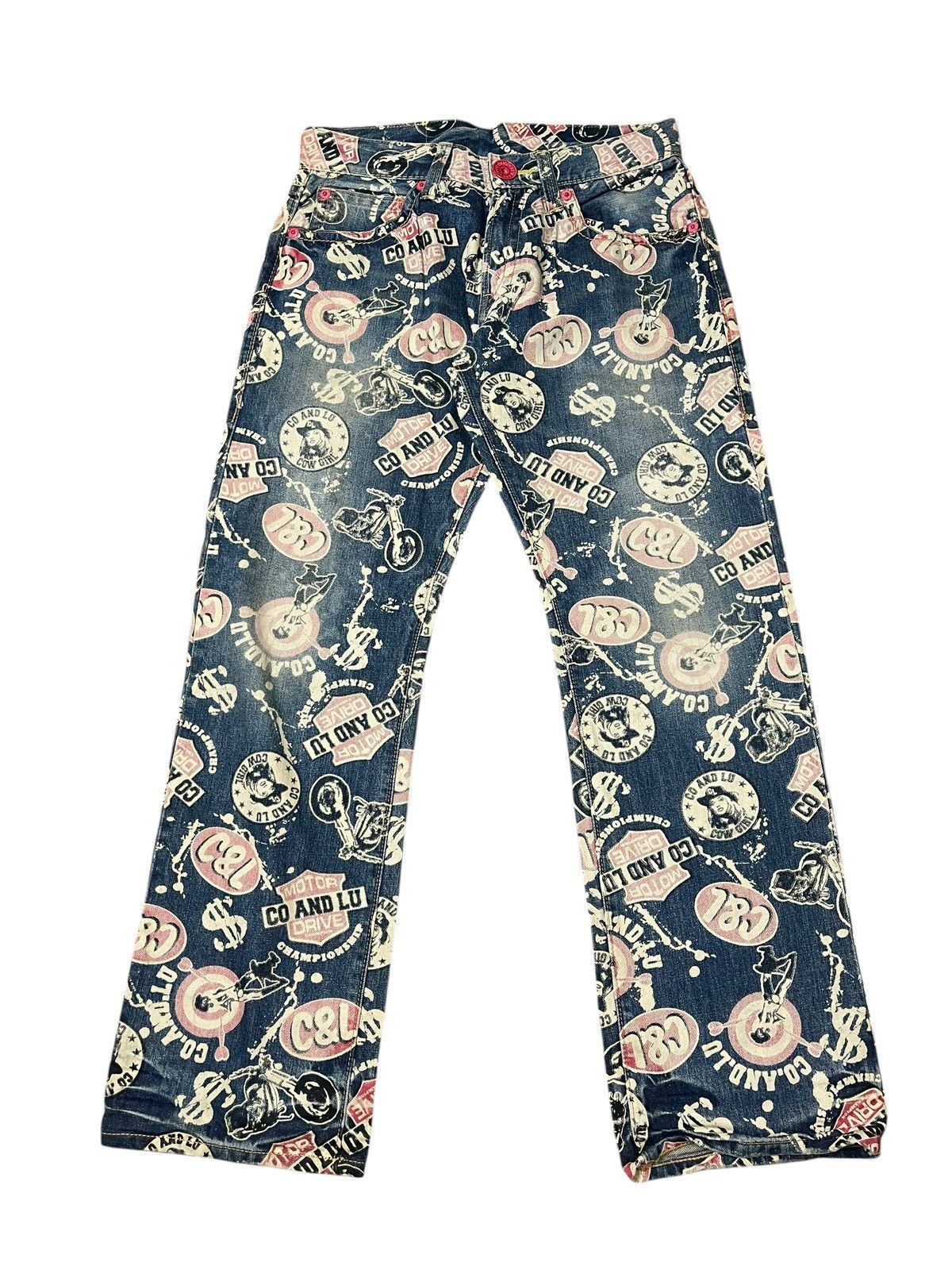 Hysteric Glamour Vintage Co & Lu Jeans Full Print Size US 31 - 1 Thumbnail