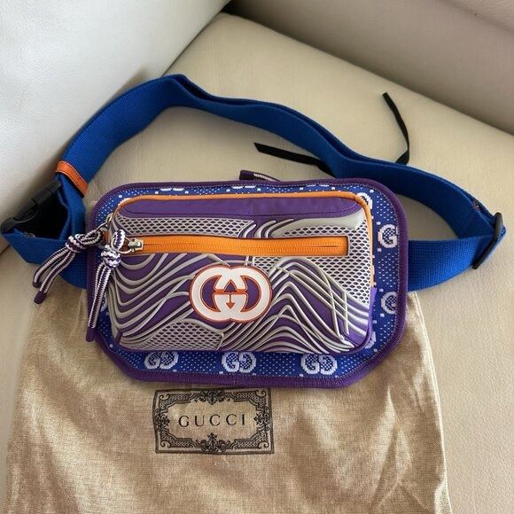 Gucci NEW 100% Authentic GUCCI 752102 GG Body Bag Cotton Rubber Ny Size ONE SIZE - 4 Thumbnail