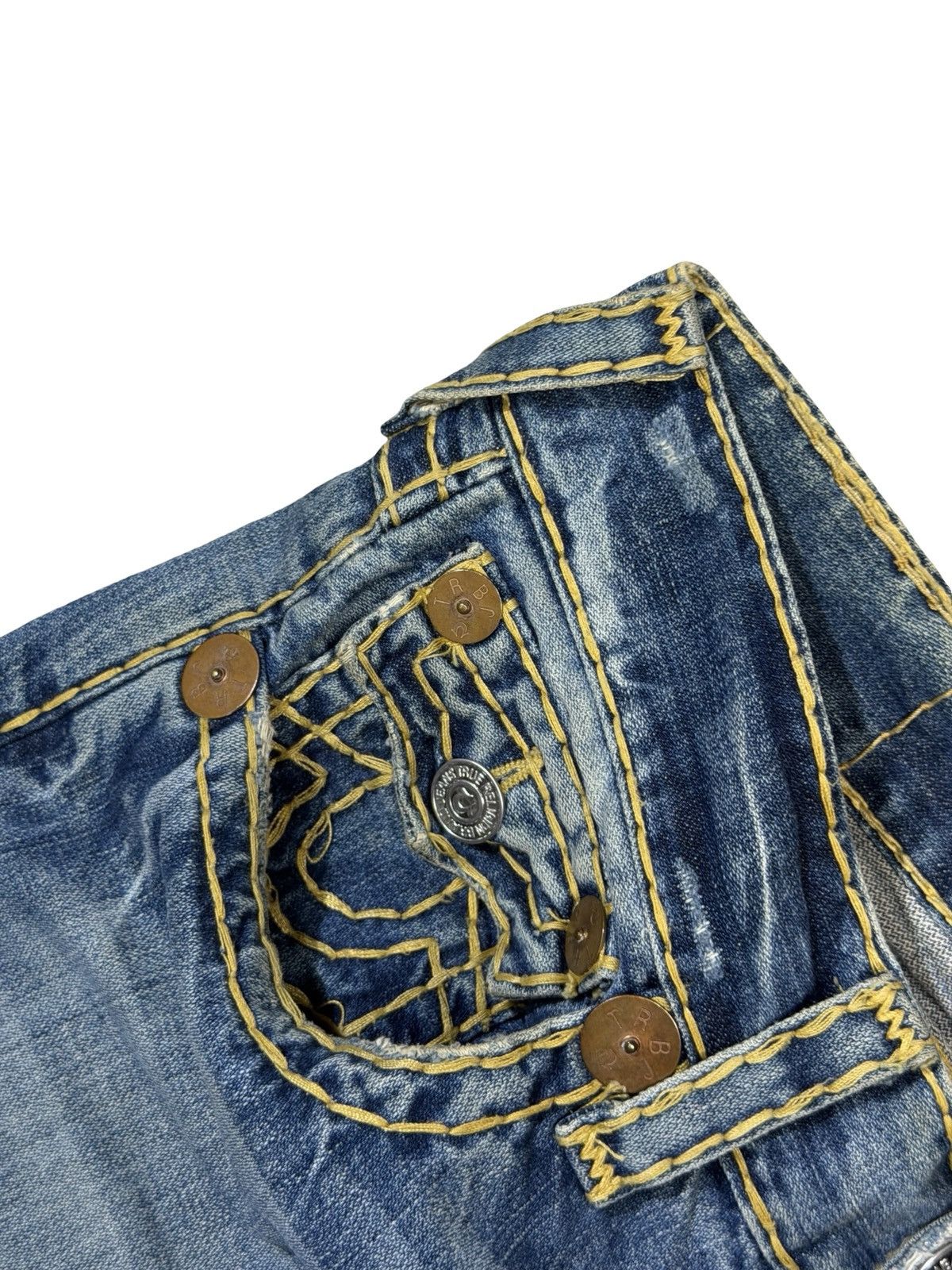 True Religion True religion Billy Super T yellow thread Size US 30 / EU 46 - 6 Thumbnail