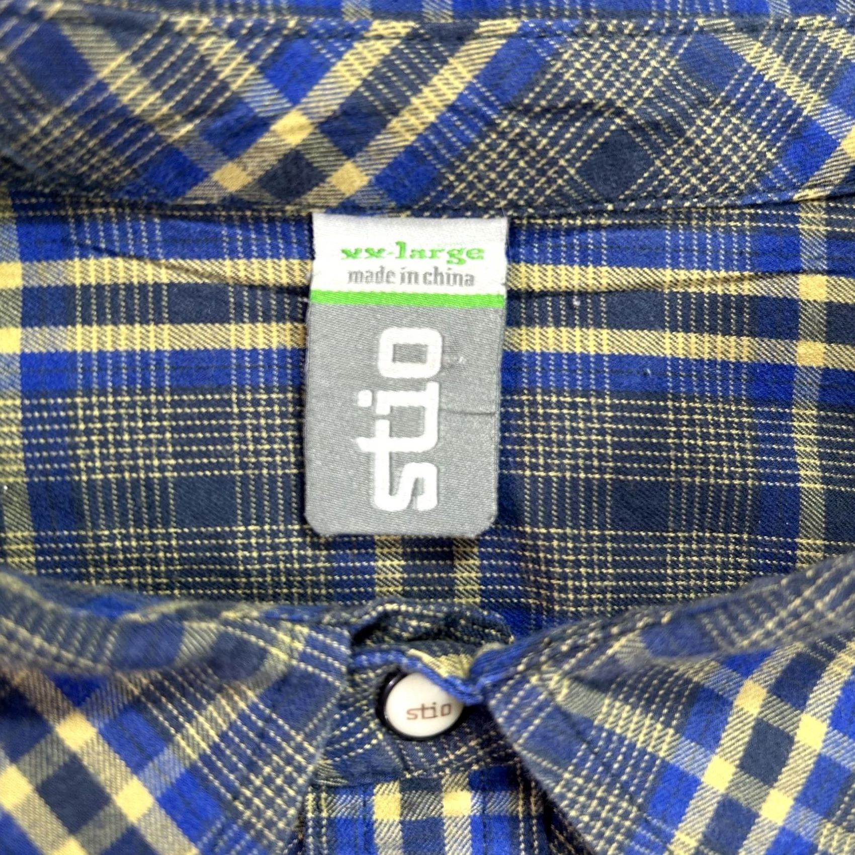 Vintage Stio Shirt Mens 2XL Blue Plaid Long Sleeve Western Snap Button Up Outdoor Size US XXL / EU 58 / 5 - 4 Thumbnail