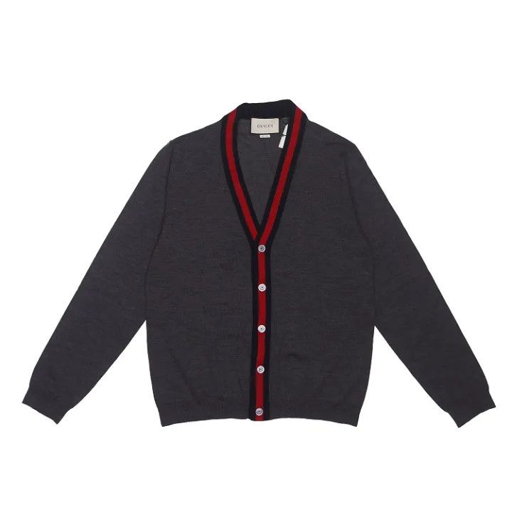Gucci Comfortable Gray Cardigan Sweater