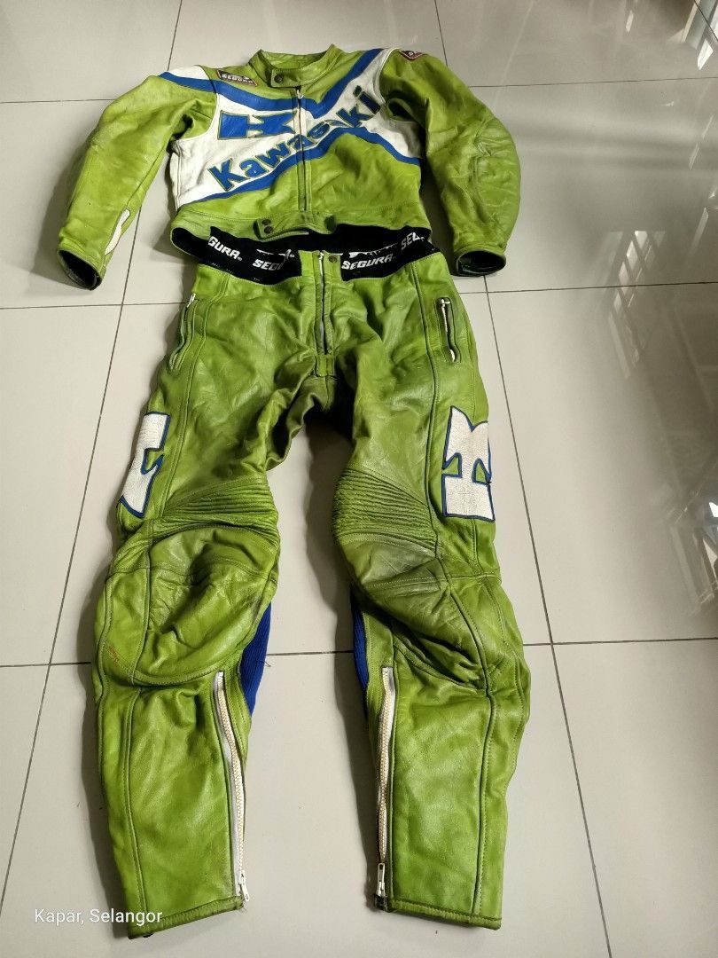 Vintage Vintage segura Kawasaki green racing suit Size US M / EU 48-50 / 2 - 1 Thumbnail