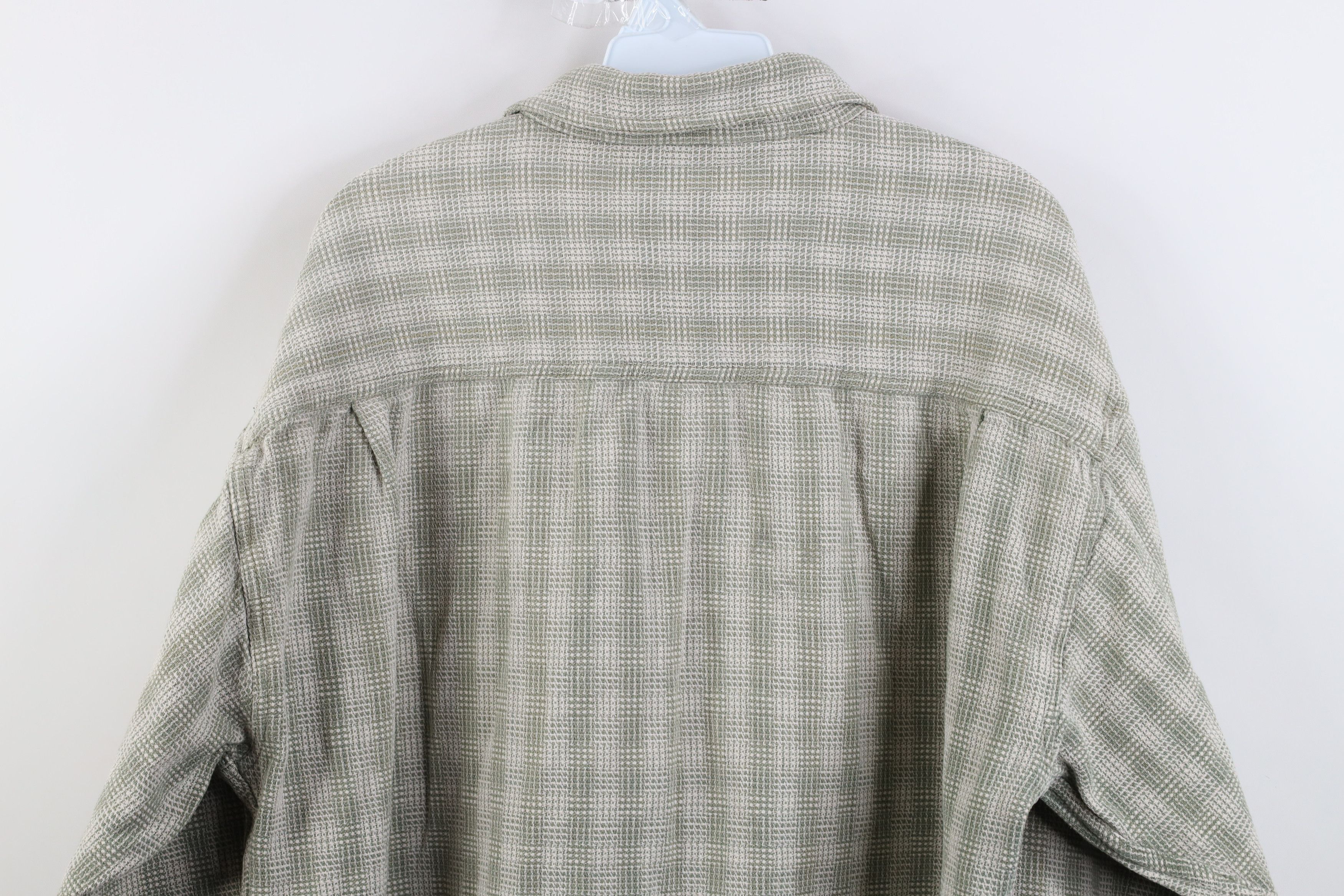 Vintage Vintage 90s Streetwear Cotton Weave Collared Button Shirt Size US XL / EU 56 / 4 - 12 Thumbnail