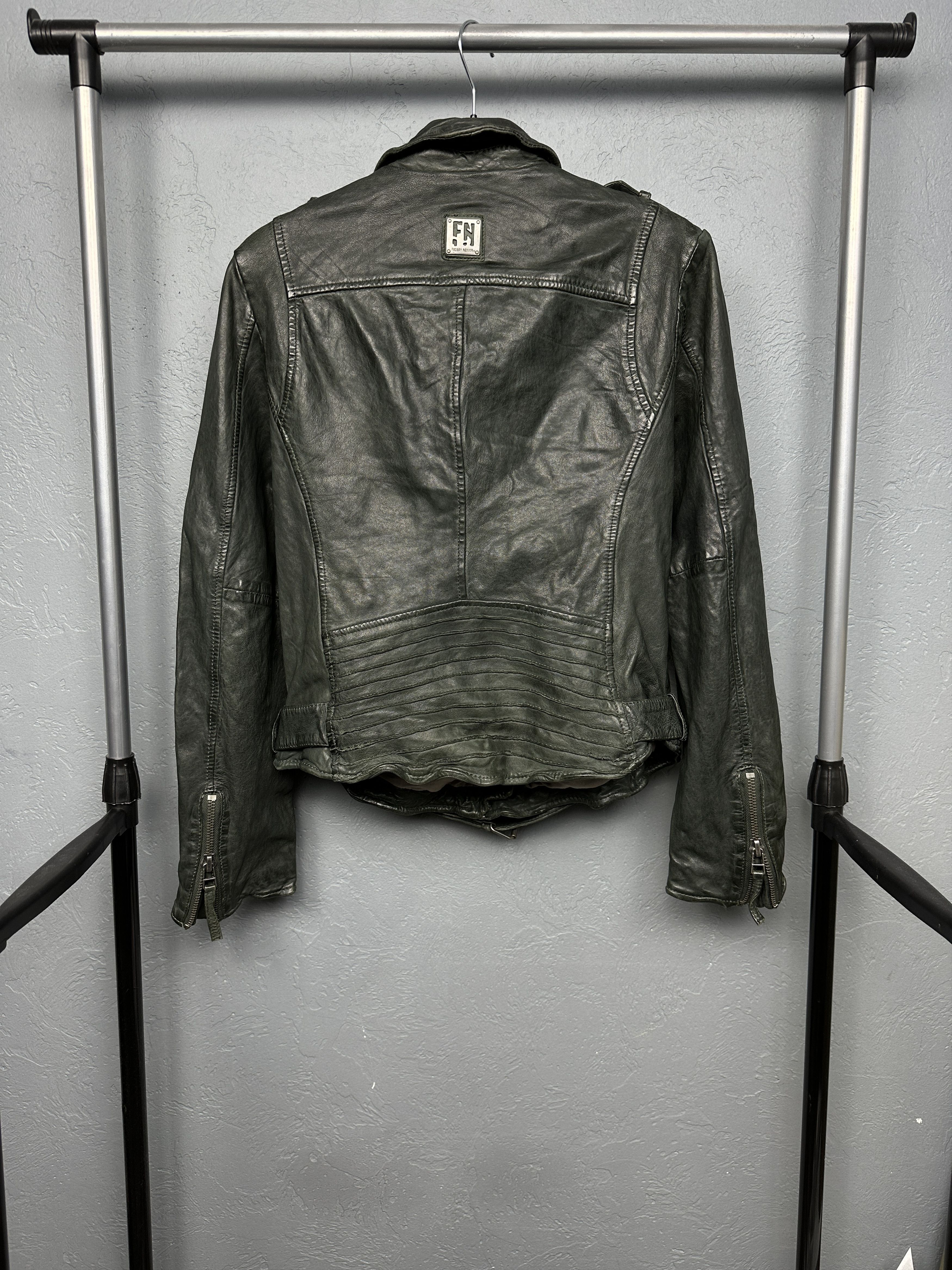 Genuine Leather Freaky Nation Womens Biker Leather Jacket Size XL / US 12-14 / IT 48-50 - 10 Thumbnail