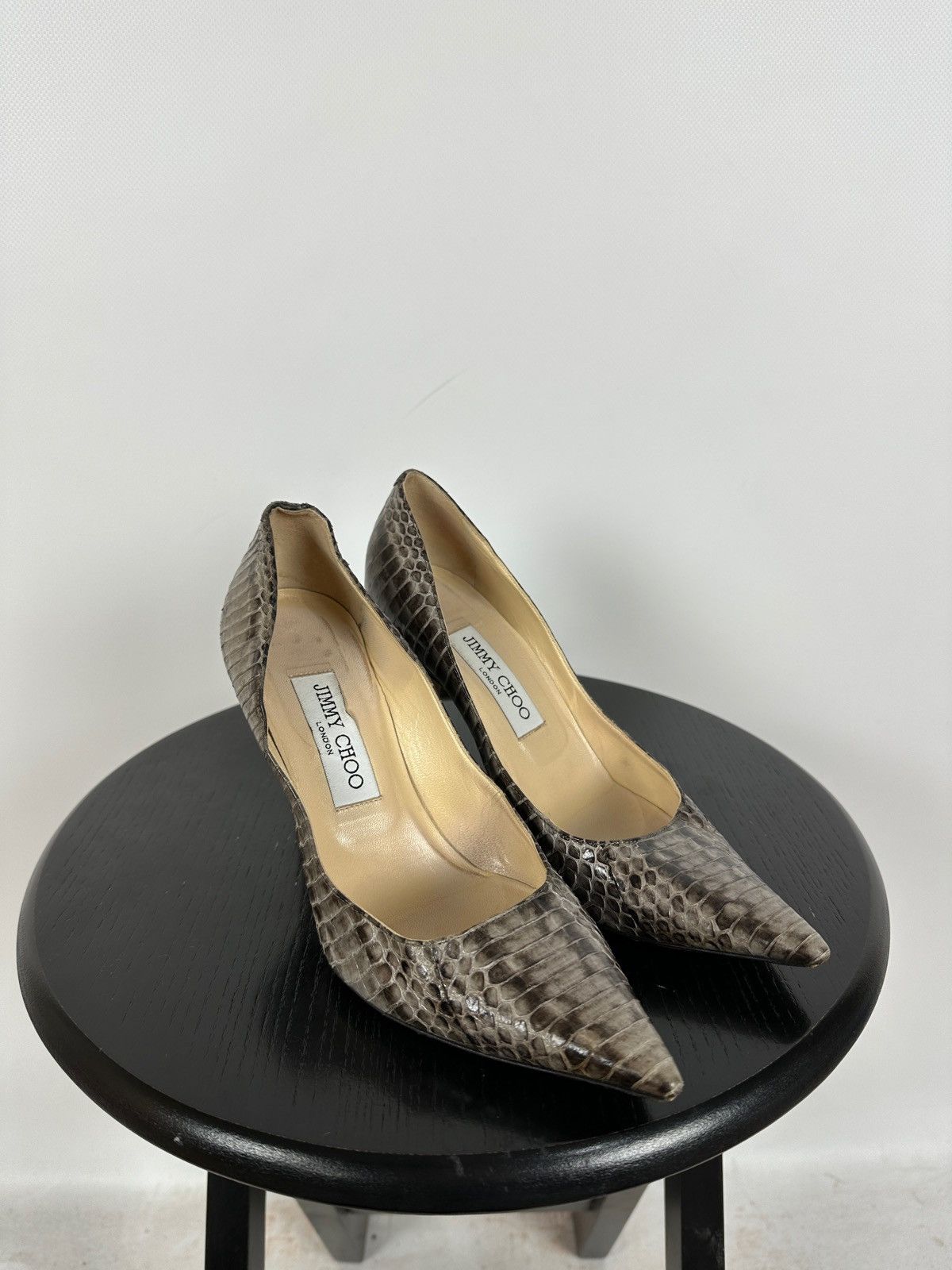 Jimmy Choo Jimmy Choo Pumps Croc Embossed Heels Pointed Toe Size 36 1/2 Size US 6.5 / IT 36.5 - 8 Thumbnail