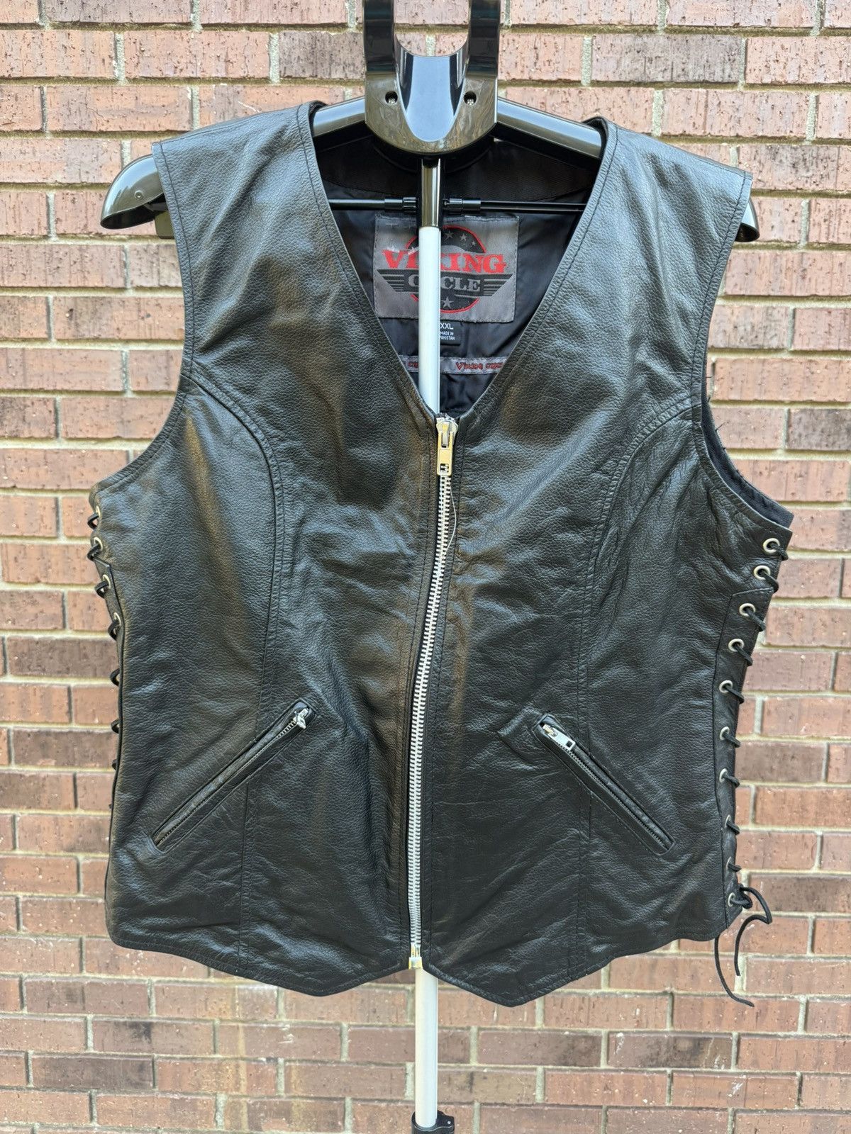 Other Viking Cycle Haughty Motorcycle Vest Genuine Leather Black Size XXL / US 16-18 / IT 52-54 - 1 Thumbnail