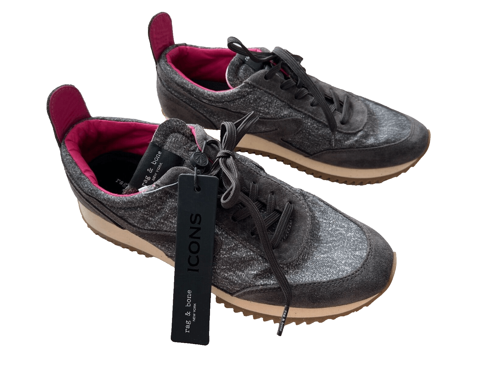 Rag & Bone Rag & Bone Retro Runner Trainer In Grey Denim ( 38 ) Size US 8 / IT 38 - 1 Thumbnail