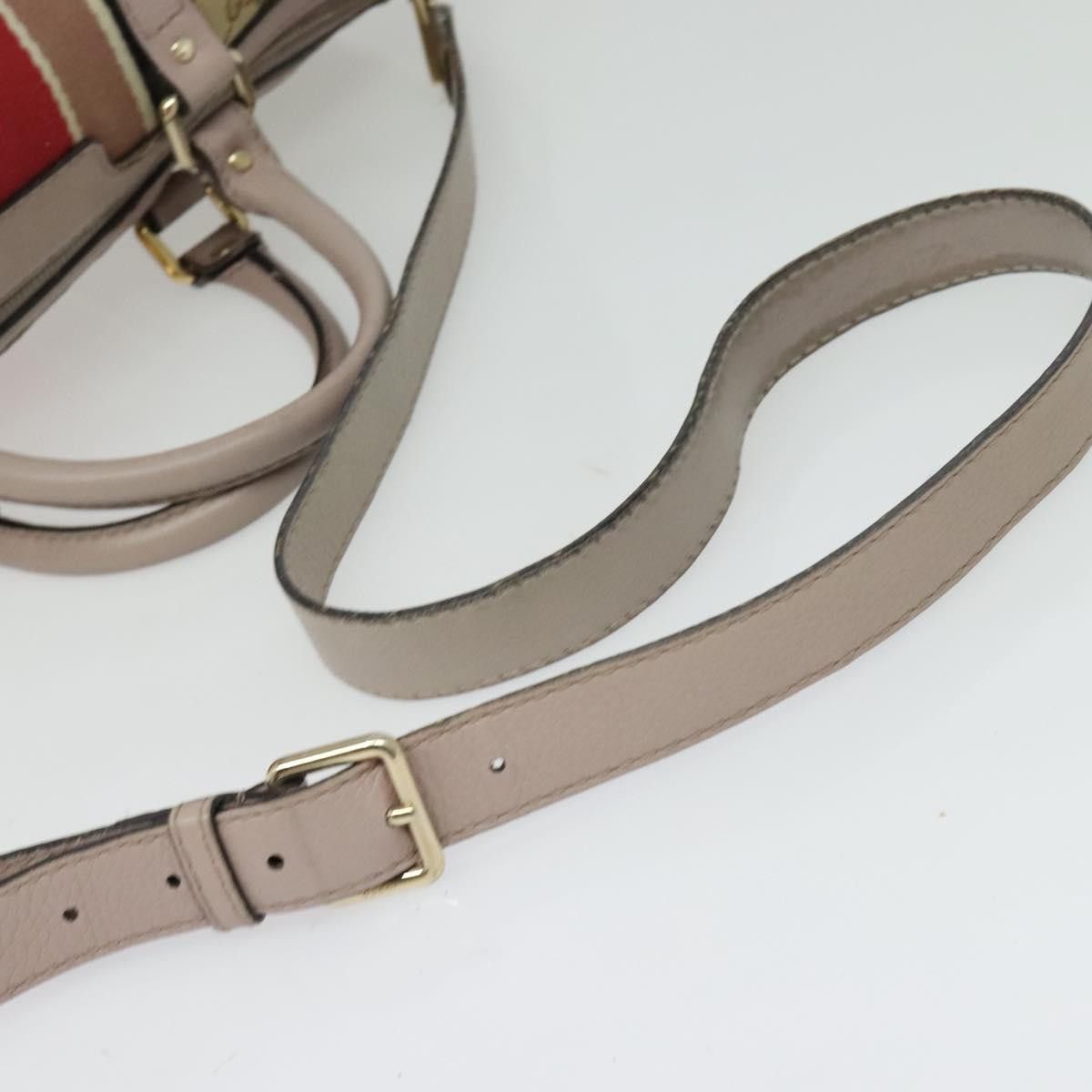 Gucci GUCCI GG Canvas Sherry Line Hand Bag Beige Gold Size ONE SIZE - 9 Thumbnail