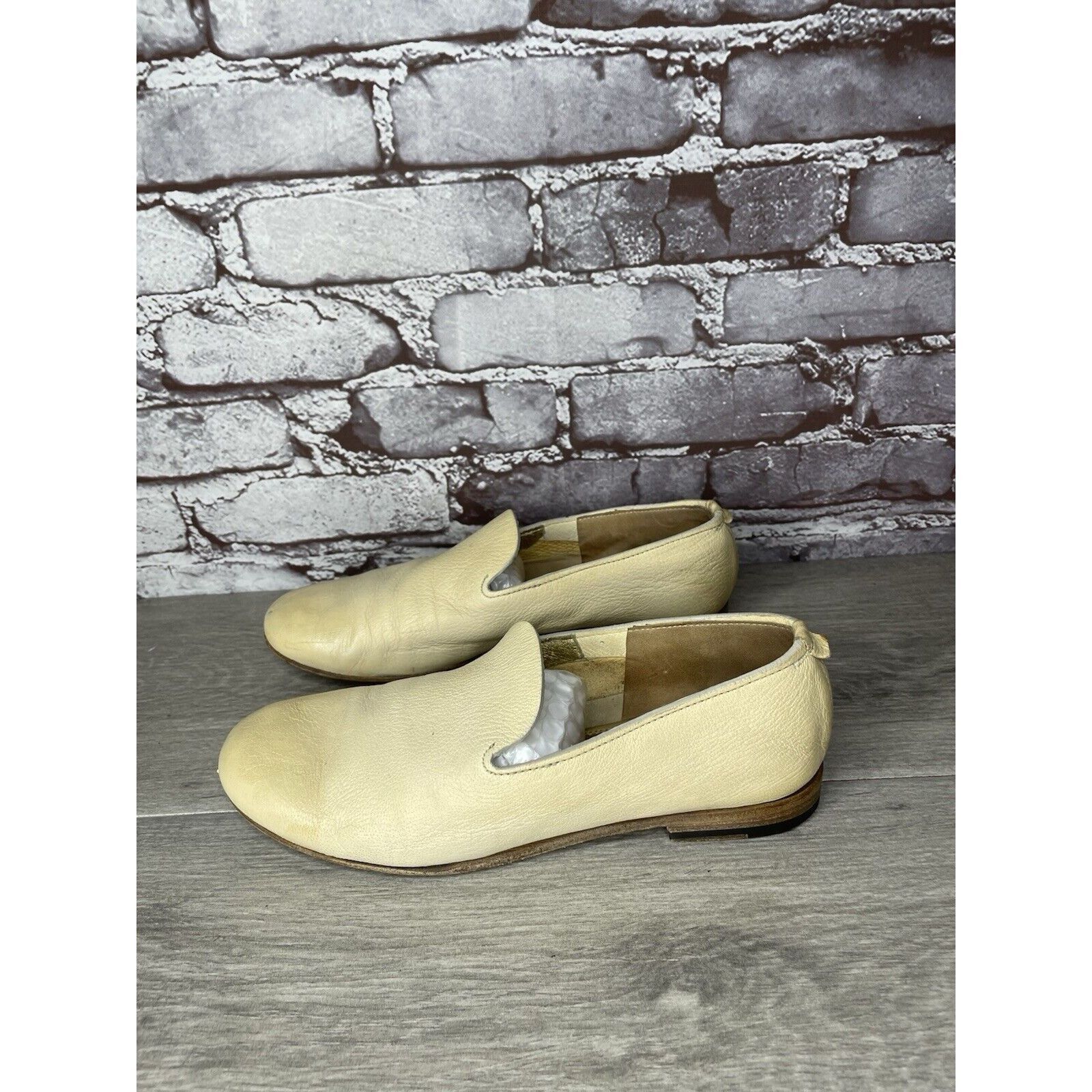 Silvano Sassetti Silvano Sassetti Beige Leather Slip On Loafers Flats Shoes W Size US 8 / IT 38 - 21 Thumbnail