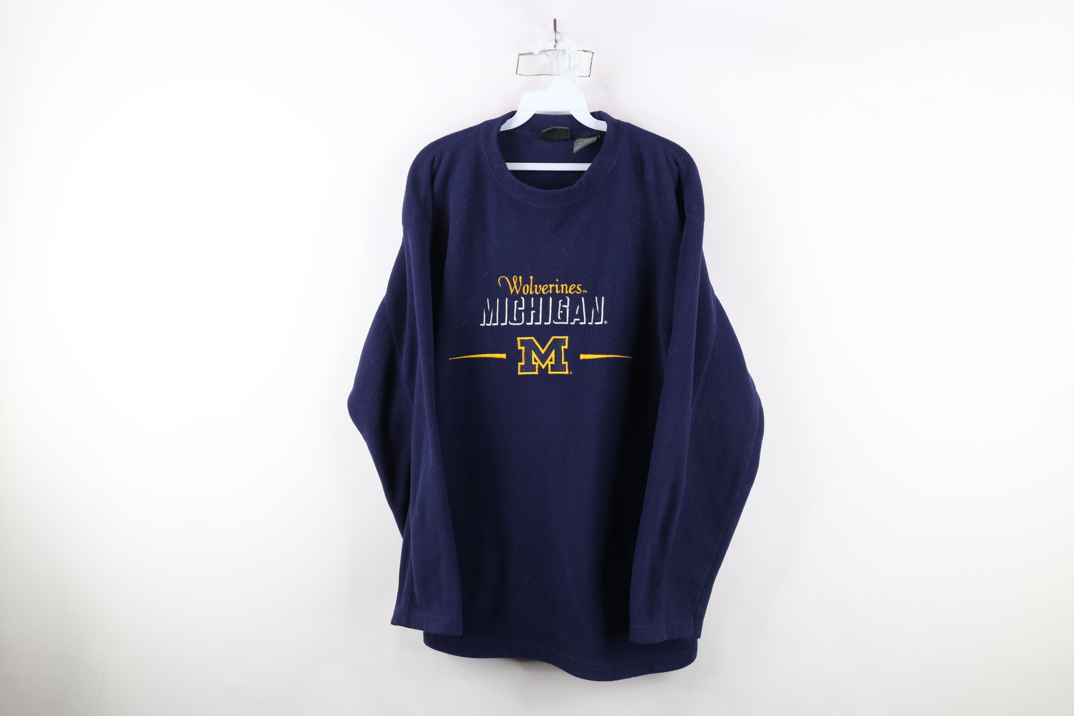 Vintage Vintage 90s Shadow University of Michigan Fleece Sweatshirt Size US L / EU 52-54 / 3 - 1 Thumbnail