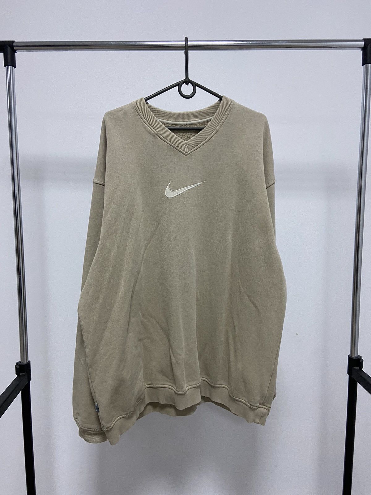Nike × Vintage Nike Sweatshirt Big Swoosh Logo Vintage Y2K 90s Size US XL / EU 56 / 4 - 1 Thumbnail