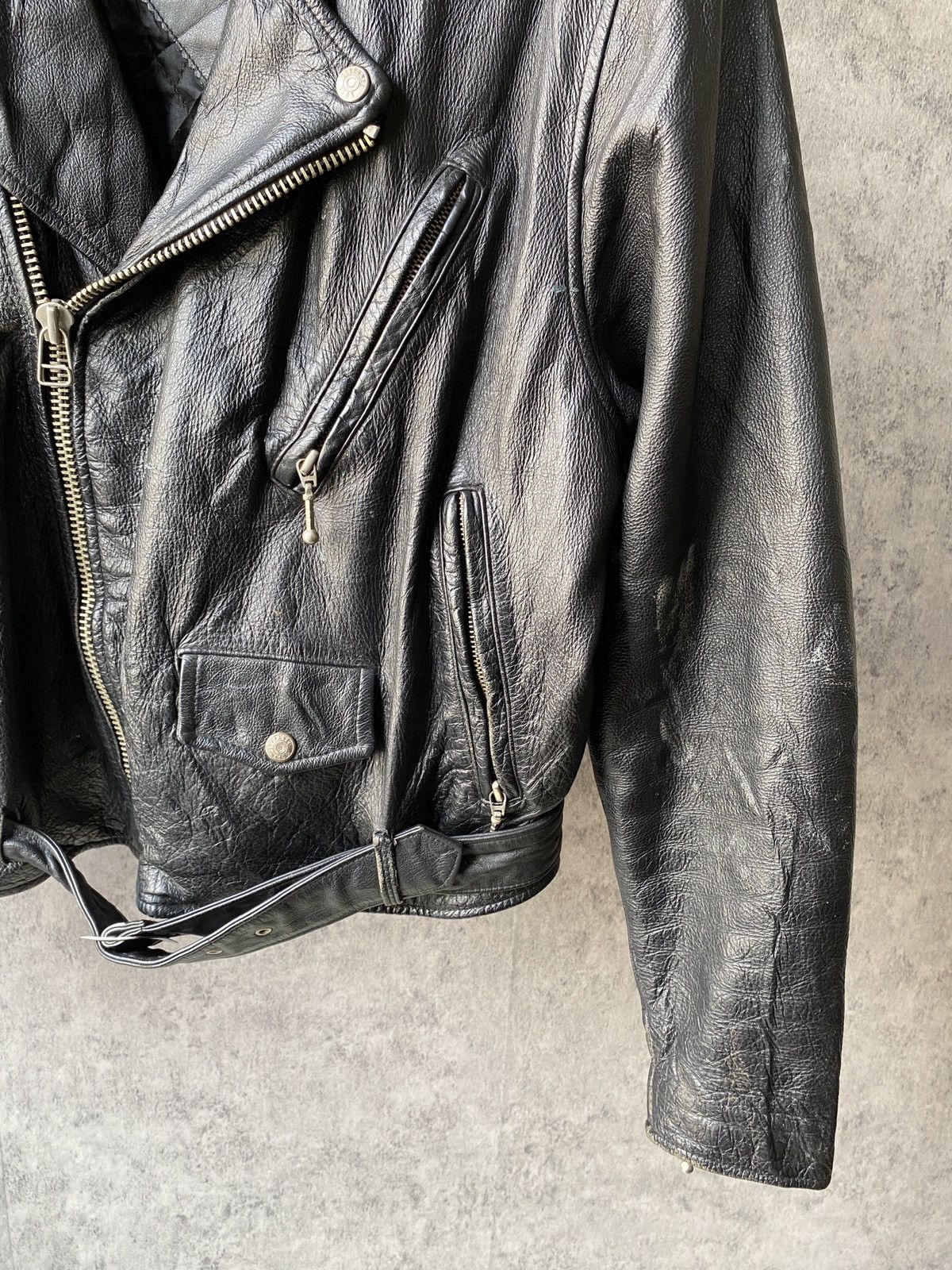 Leather Vintage Stefanel Kids Biker’s Design Leather Jacket Size US L / EU 52-54 / 3 - 5 Thumbnail