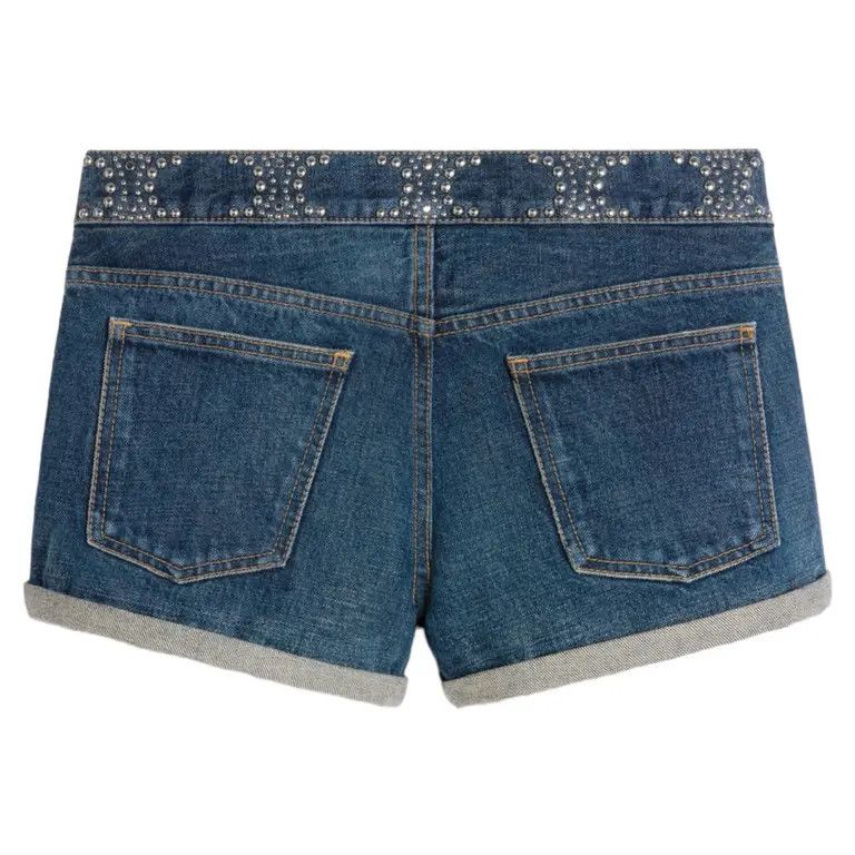 Celine o1w1db11225 2N973107P Denim Mini Short in Blue Size 32" / US 10 / IT 46 - 2 Thumbnail
