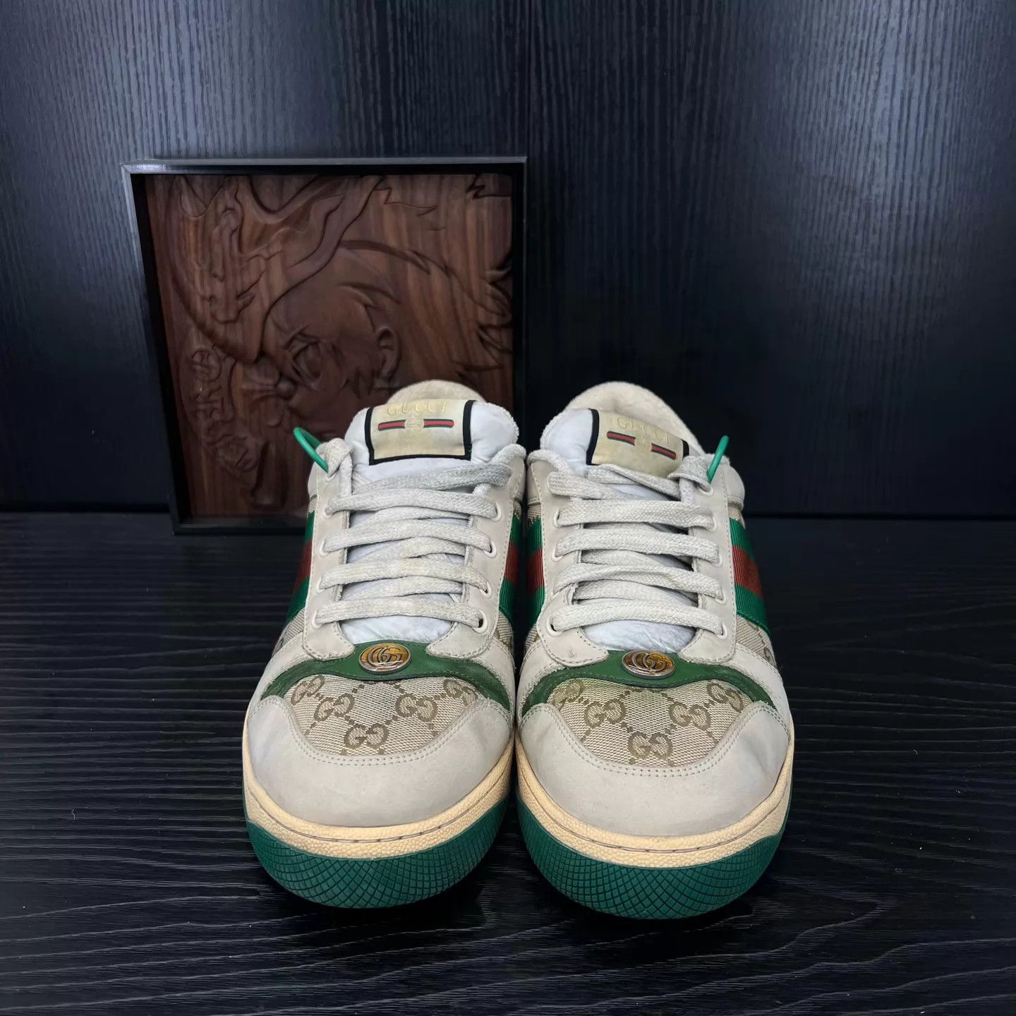 Gucci Gucci Dirty Sneakers Gray Green US 10.5 Like New Size US 11.5 / EU 44-45 - 4 Thumbnail