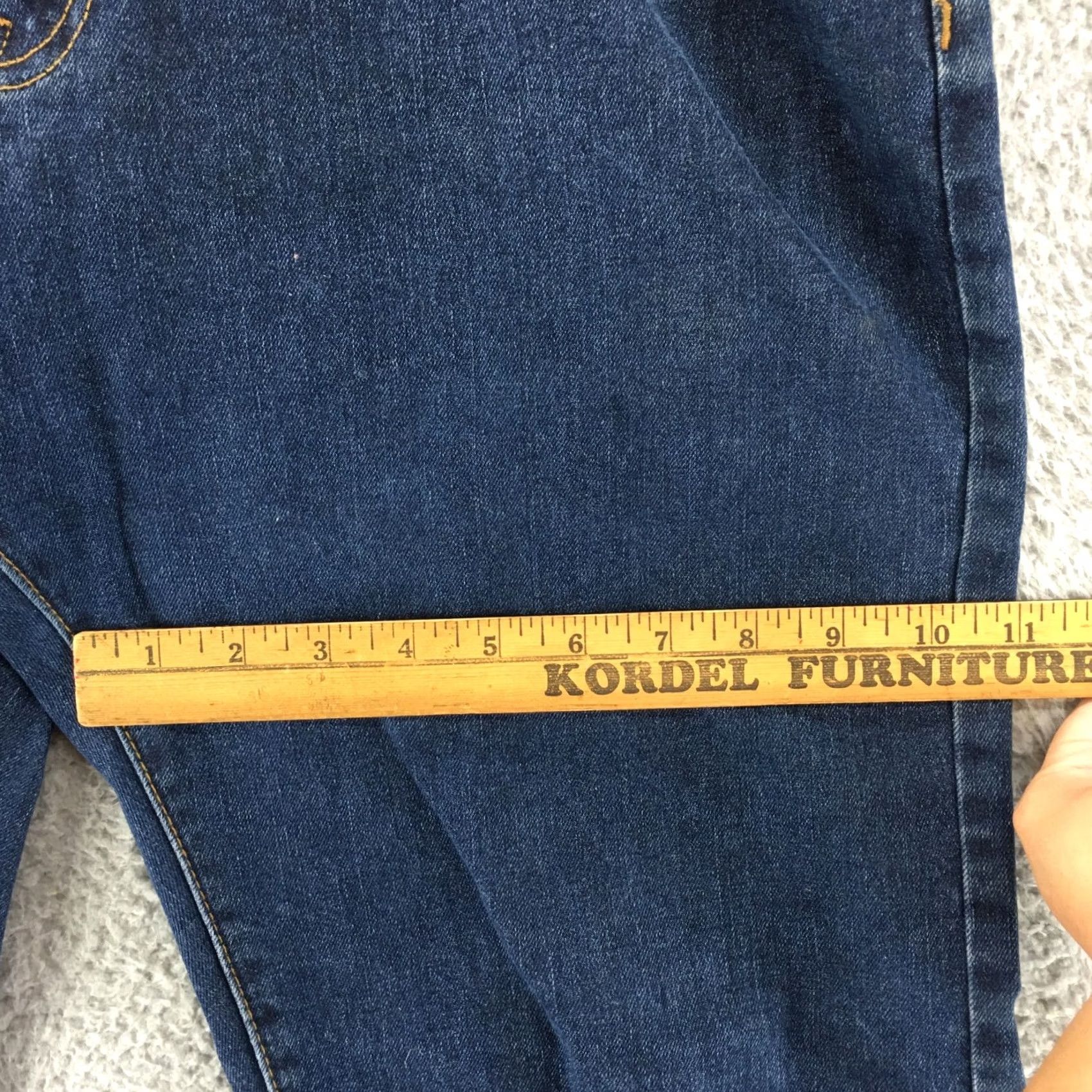 Vintage M&S Collection Jeans Mens Regular Straight Leg Blue Medium Wash Denim Zip 34x29 Size US 34 / EU 50 - 6 Thumbnail