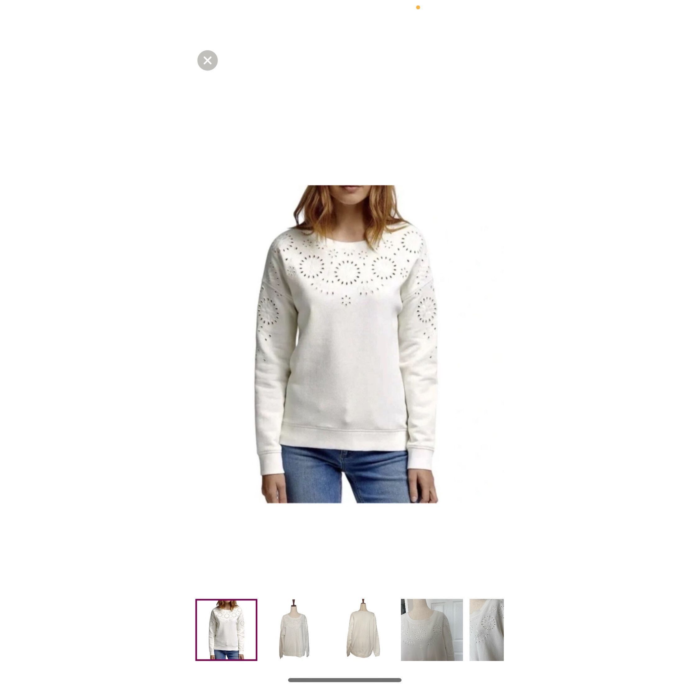 Boden Boden Arabella Eyelet Ombré Tie-dyed Crewneck Pullover Sweatshirt, Women’s Small Size S / US 4 / IT 40 - 3 Thumbnail