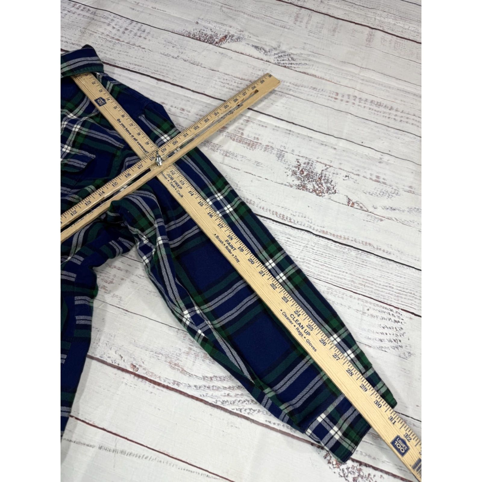 Vintage L.L. Bean Plaid Fleece Lined Flannel Shirt Long Sleeve XL Green Blue Mens Buttons Up Shirts Size US XL / EU 56 / 4 - 3 Thumbnail