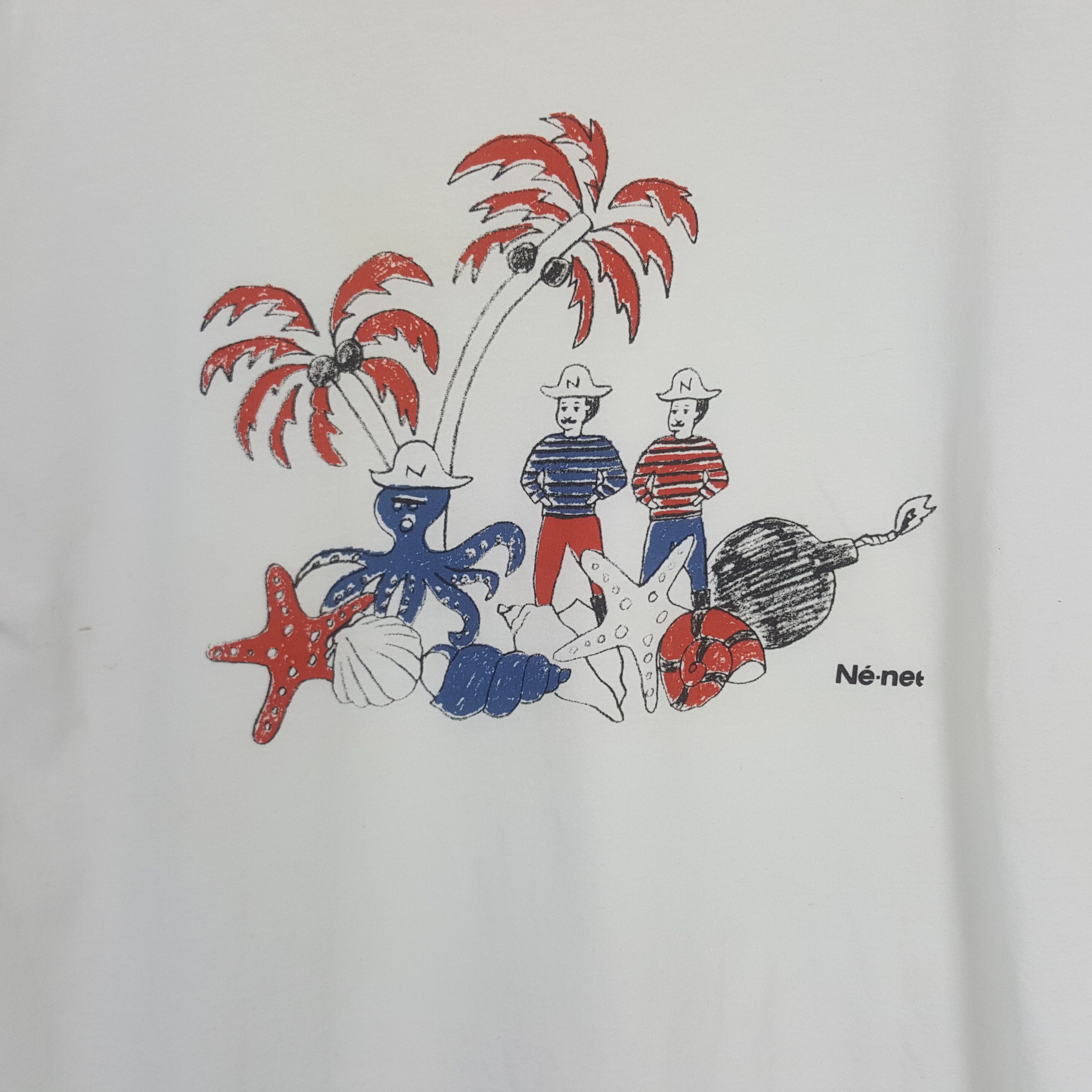Ne-Net Vintage Ne-net by Issey Miyake Designer Tshirt C294N13 Size US M / EU 48-50 / 2 - 2 Thumbnail
