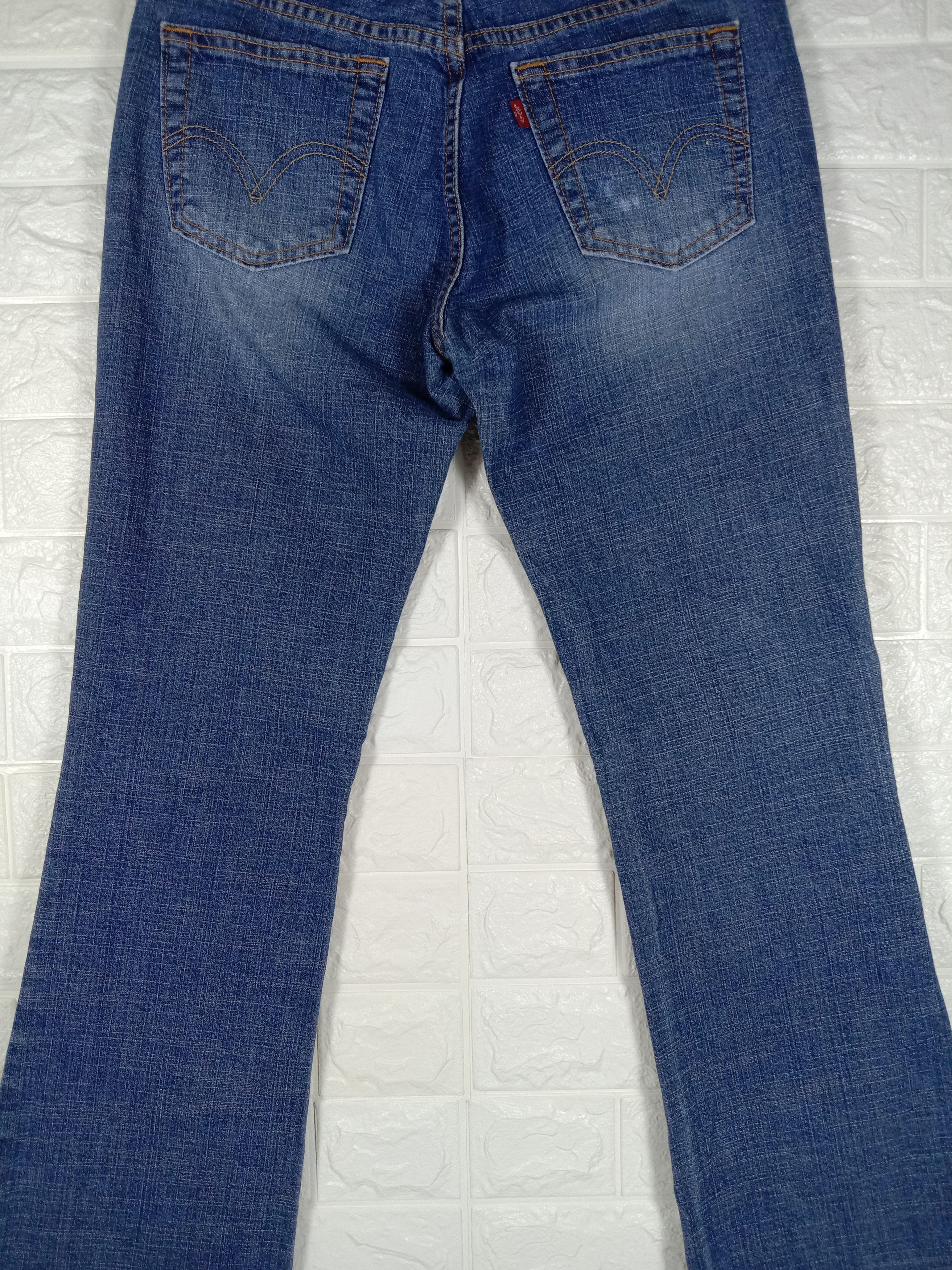 Levi's Vintage Levi's 518 Flare Jeans Blue Wash Denim Size 31" - 7 Thumbnail