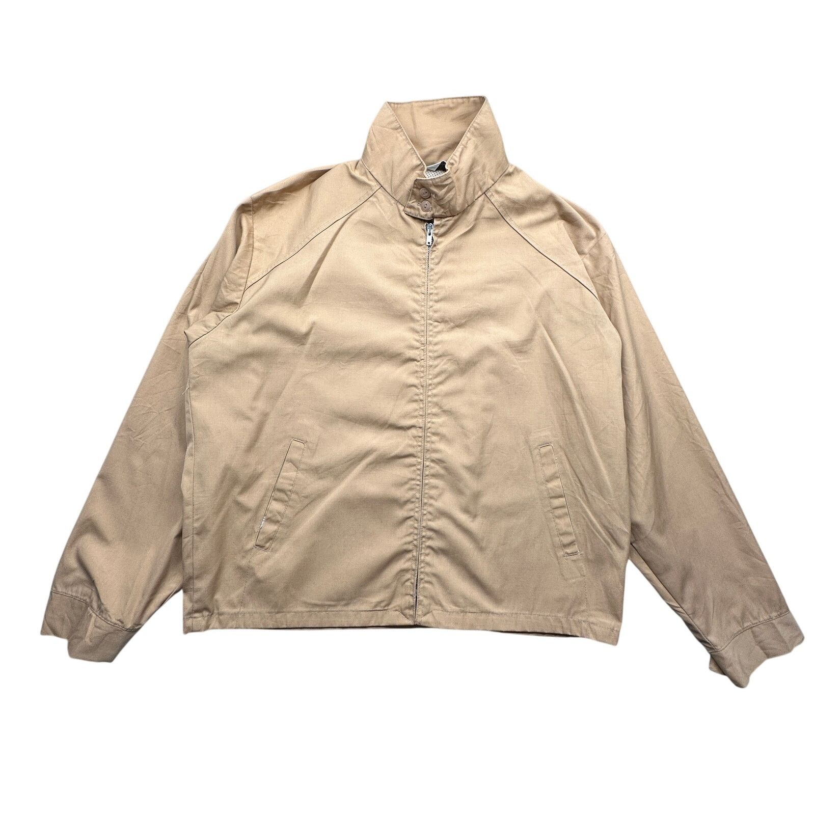 Vintage Vintage 80s Bomber Work Lightweight Jacket Large Khaki Zip Size US L / EU 52-54 / 3 - 1 Thumbnail