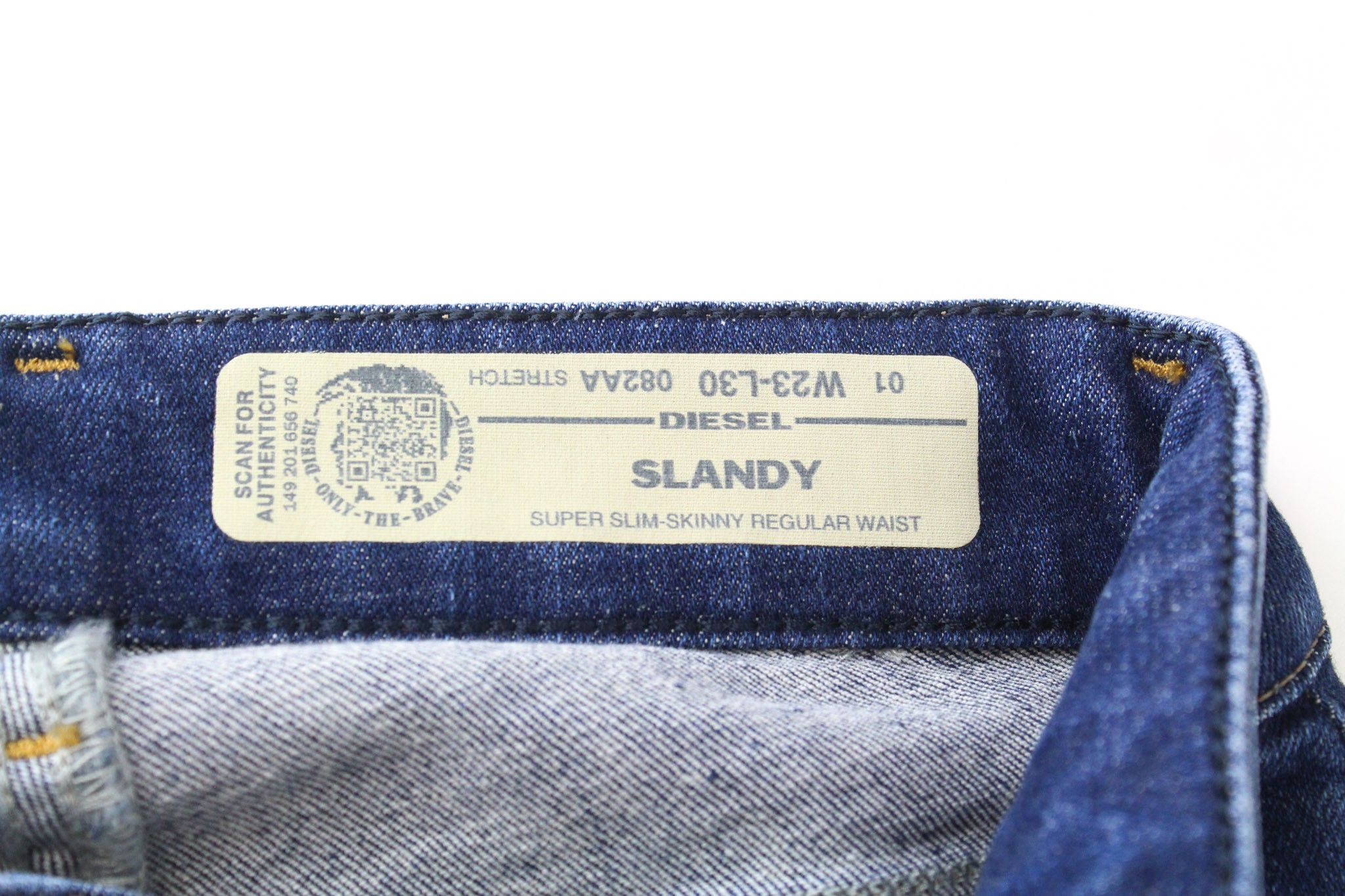Diesel SLANDY 082AA W23/L30 Girls Blue Stretch Jeans 70226 Size 23" - 5 Thumbnail