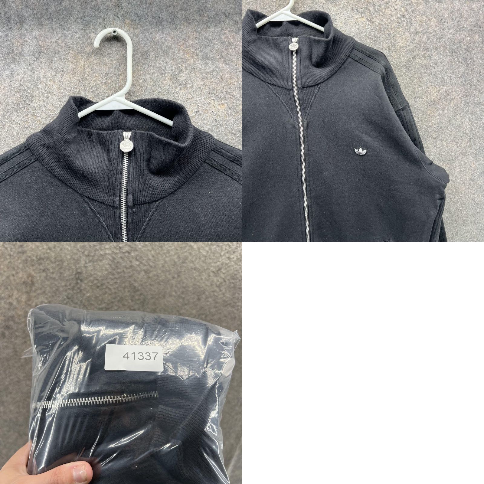 Adidas Adidas Track Jacket Mens 2XL Black Full Zip Fleece 3 Stripes Trefoil Originals Size US XXL / EU 58 / 5 - 8 Thumbnail