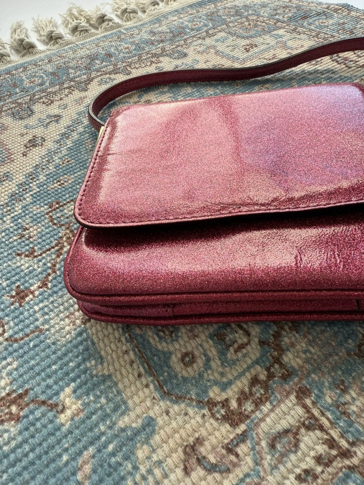 Dolce & Gabbana Archive 2000s Dolce & Gabbana Glitter Leather Small Hand Bag Size ONE SIZE - 17 Thumbnail