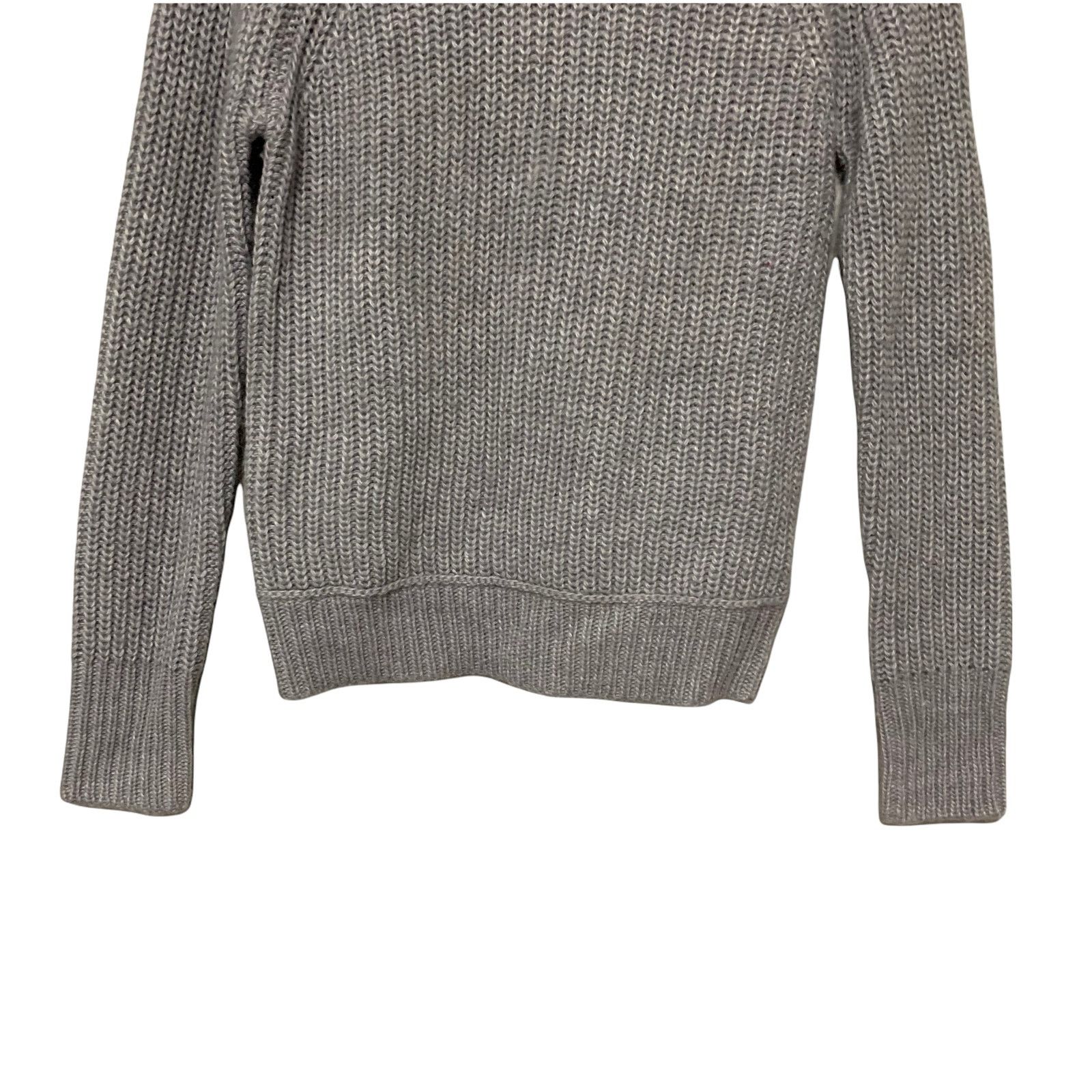J.Crew J.Crew Heritage Gray Acrylic Wool Mohair Zipper Sweater Sm Size S / US 4 / IT 40 - 6 Thumbnail