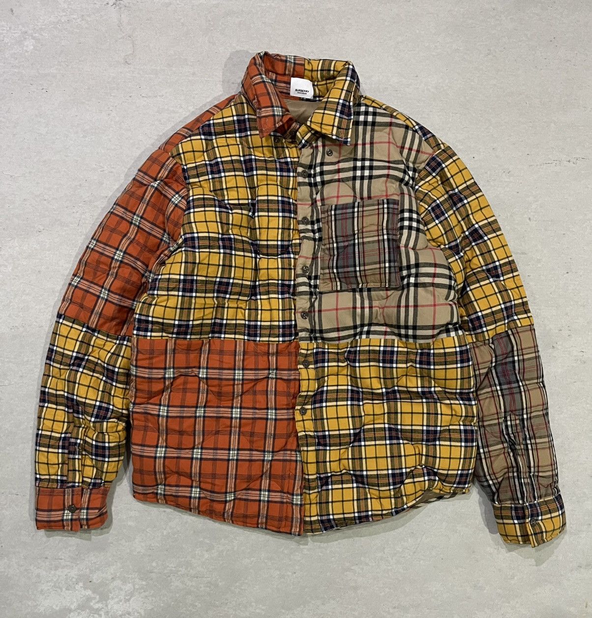 Burberry 🔥A/W 2019 BURBERRY PATCHWORK CONTRAST CHECK PUFFER OVERSHIRT Size US M / EU 48-50 / 2 - 3 Thumbnail