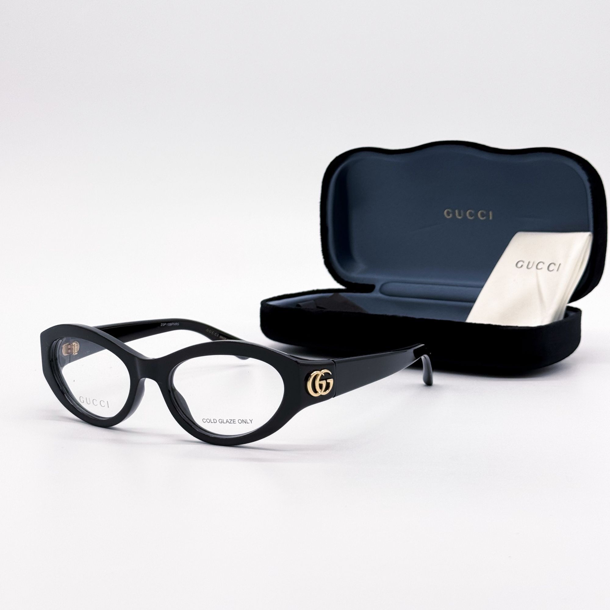 Gucci NEW GUCCI EYEGLASSES GG1405O 001 BLACK OVAL GUCCI EYEWEAR Size ONE SIZE - 1 Thumbnail