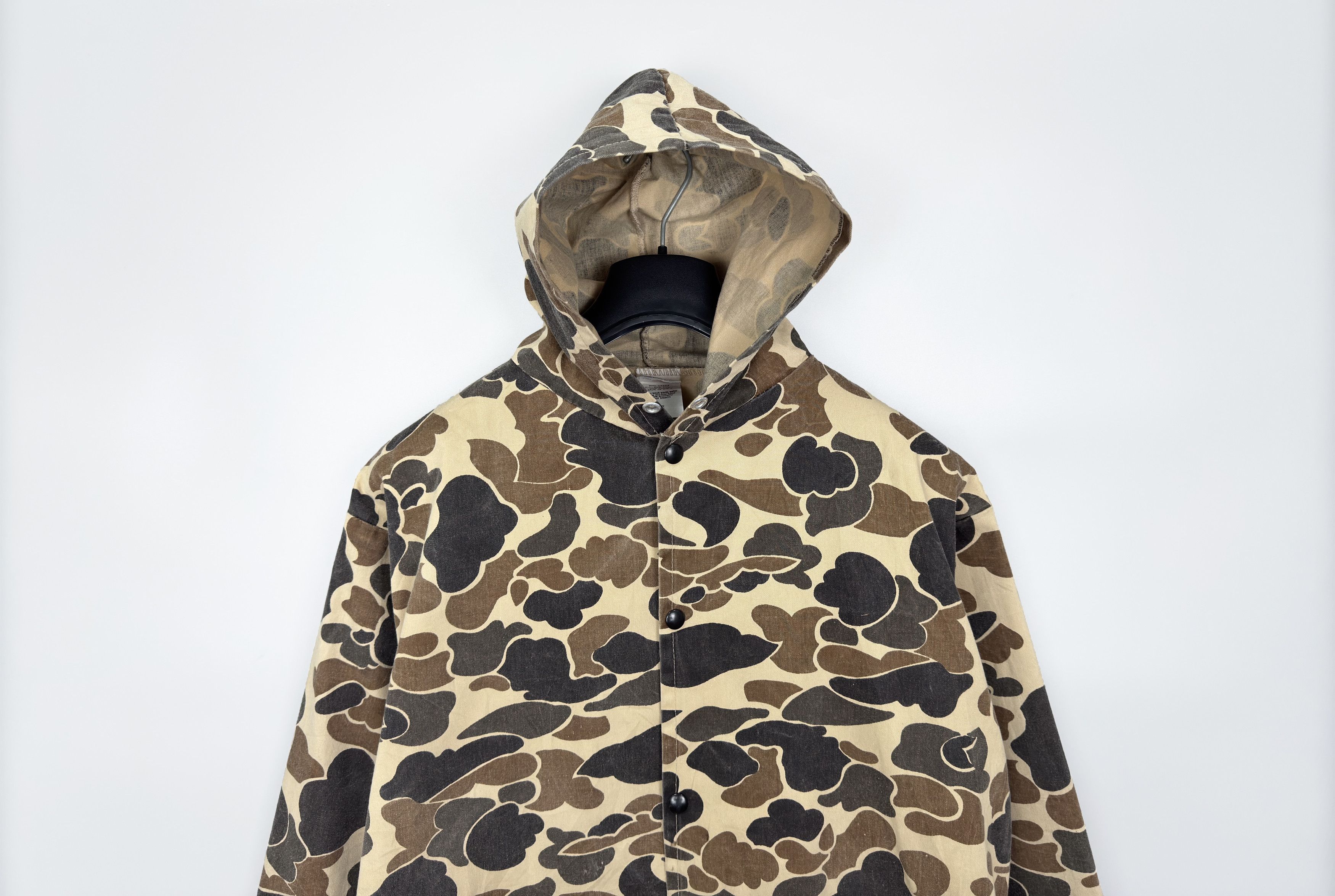 Vintage Vintage WW2 Sno King Duck Camouflage Hooded Jacket Made USA Size US L / EU 52-54 / 3 - 2 Thumbnail