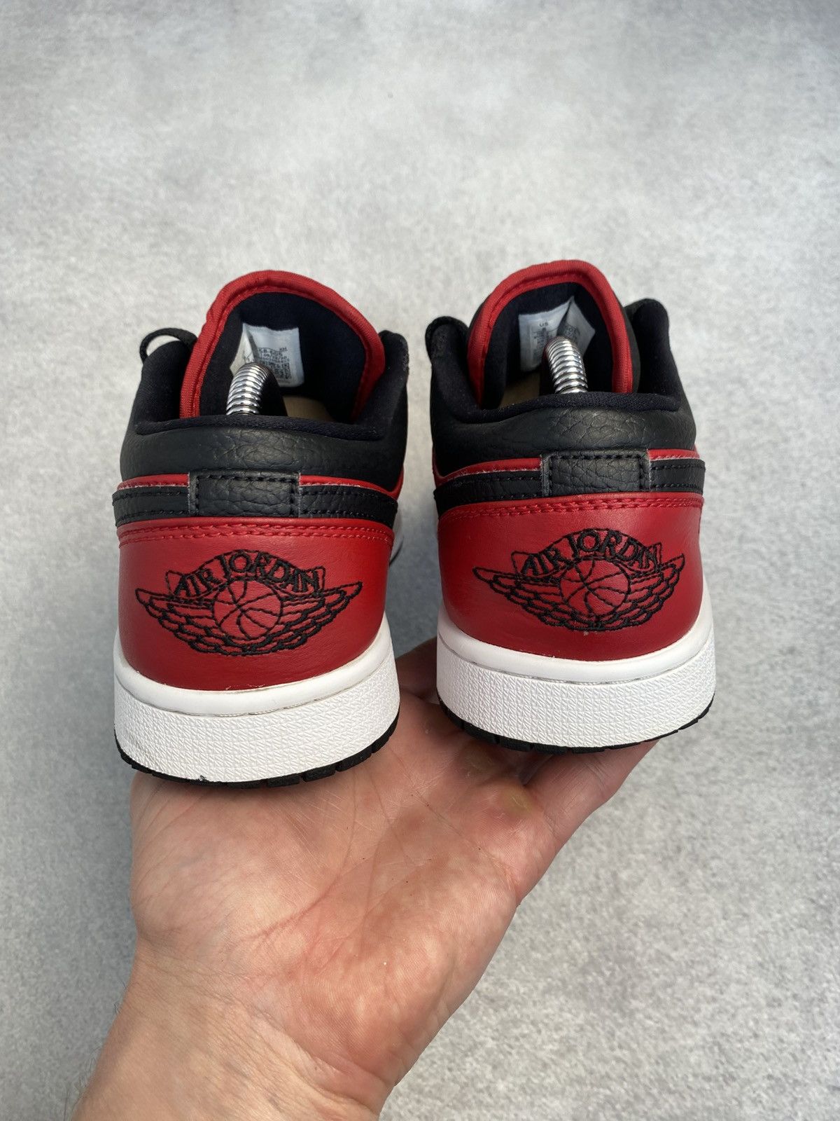 Jordan Brand Nike Air Jordan 1 Low Reverse Bred Gym Red/Black 553558-605 Size US 8 / EU 41 - 4 Thumbnail