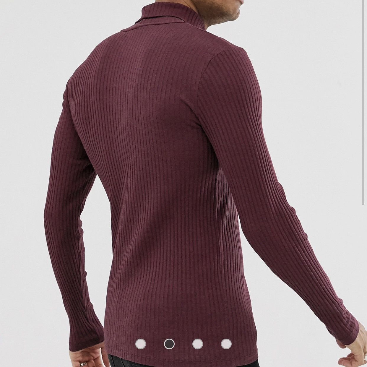 Asos ASOS Muscle Fit Ribbed Roll Neck Size US S / EU 44-46 / 1 - 5 Thumbnail